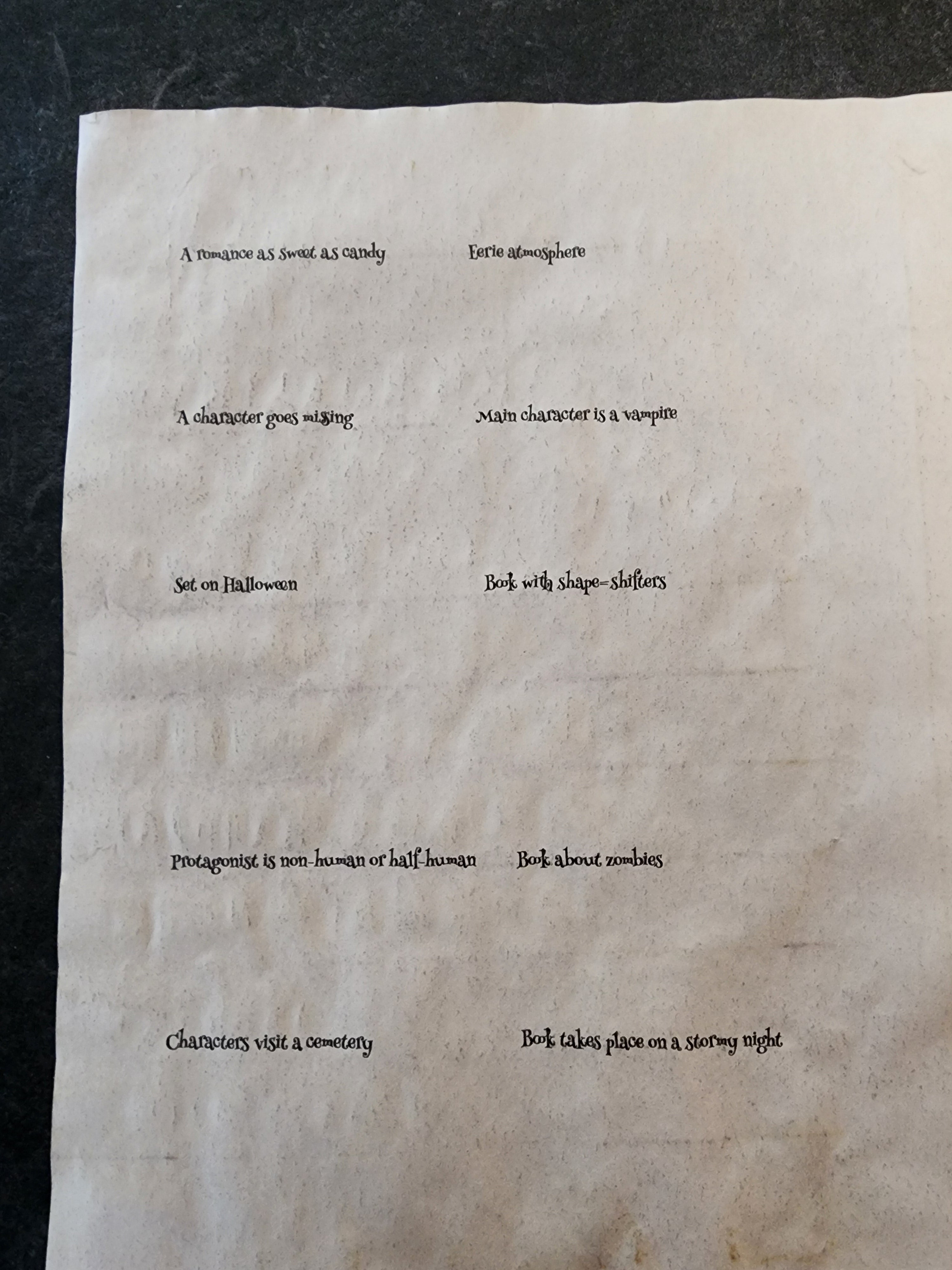 Reading Prompt Jar Spooky Season