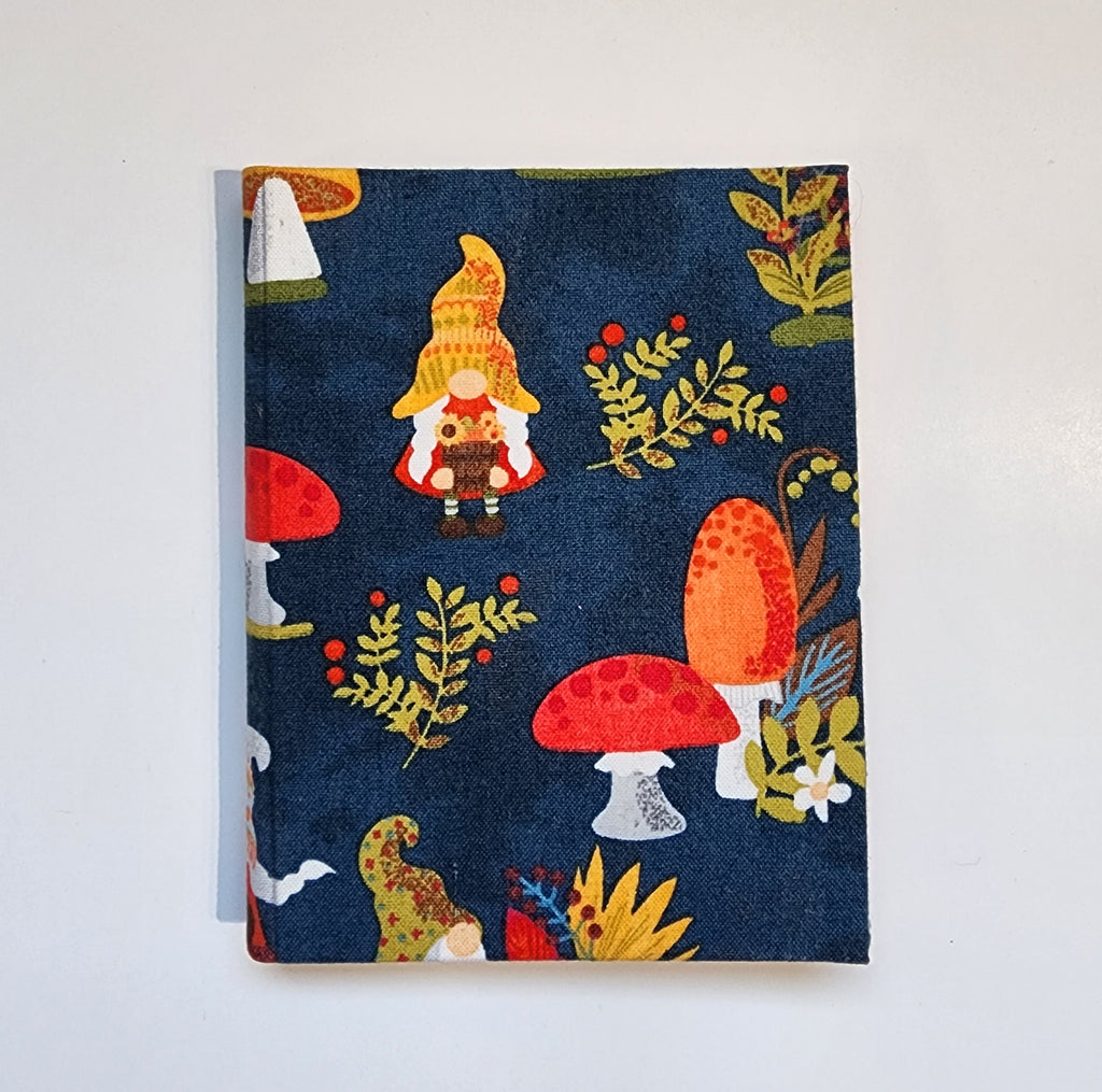 3x5 Refillable Notepad Holder Blue Gnomes