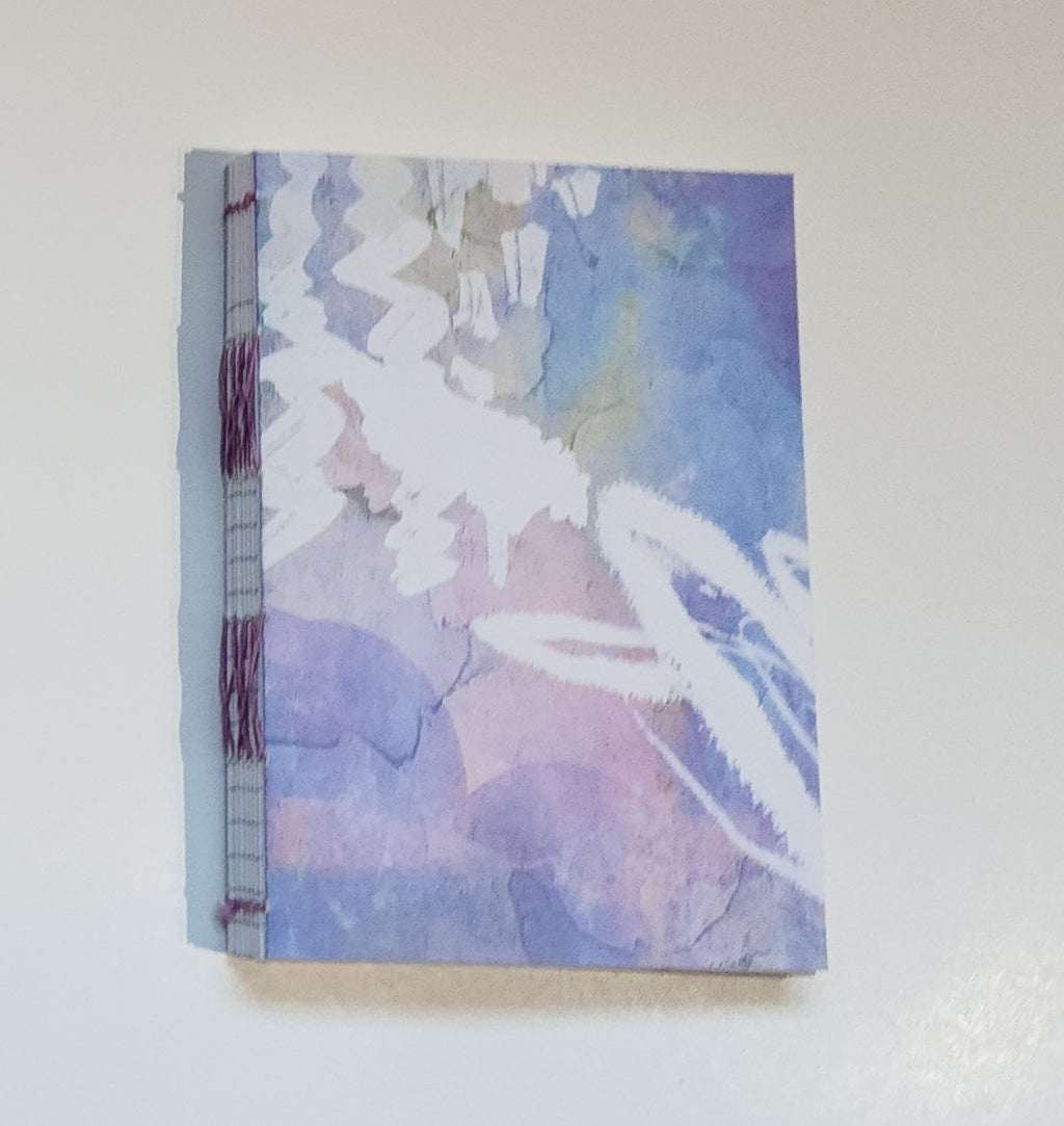 A6 French Link Journal blue and purple abstract
