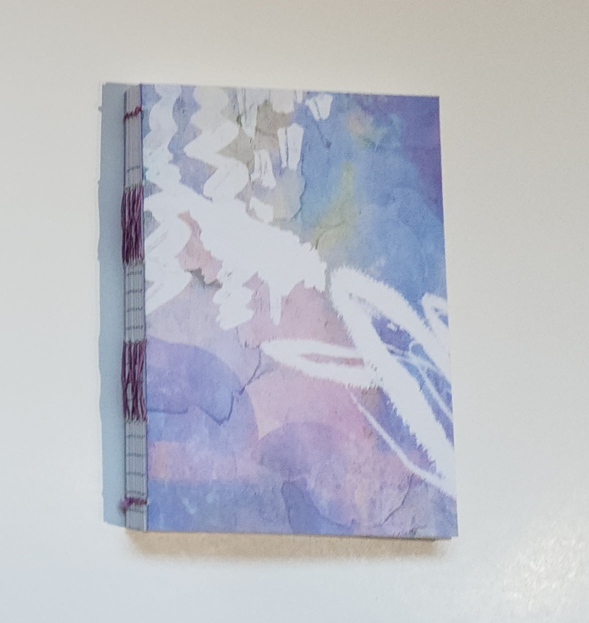 A6 French Link Journal blue and purple abstract
