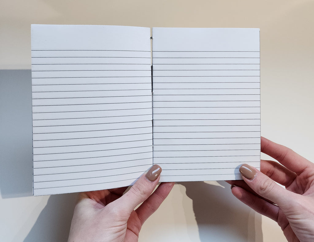 A6 French Link Journal blue and purple abstract