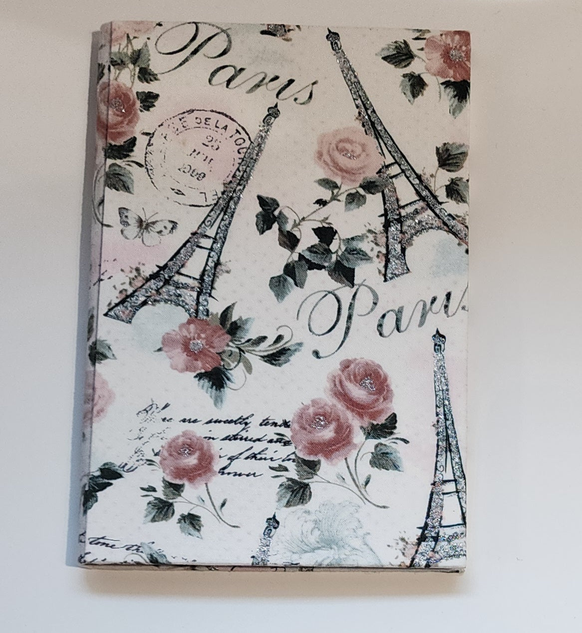 Jr. Legal Refillable Notepad Holder Pink Roses