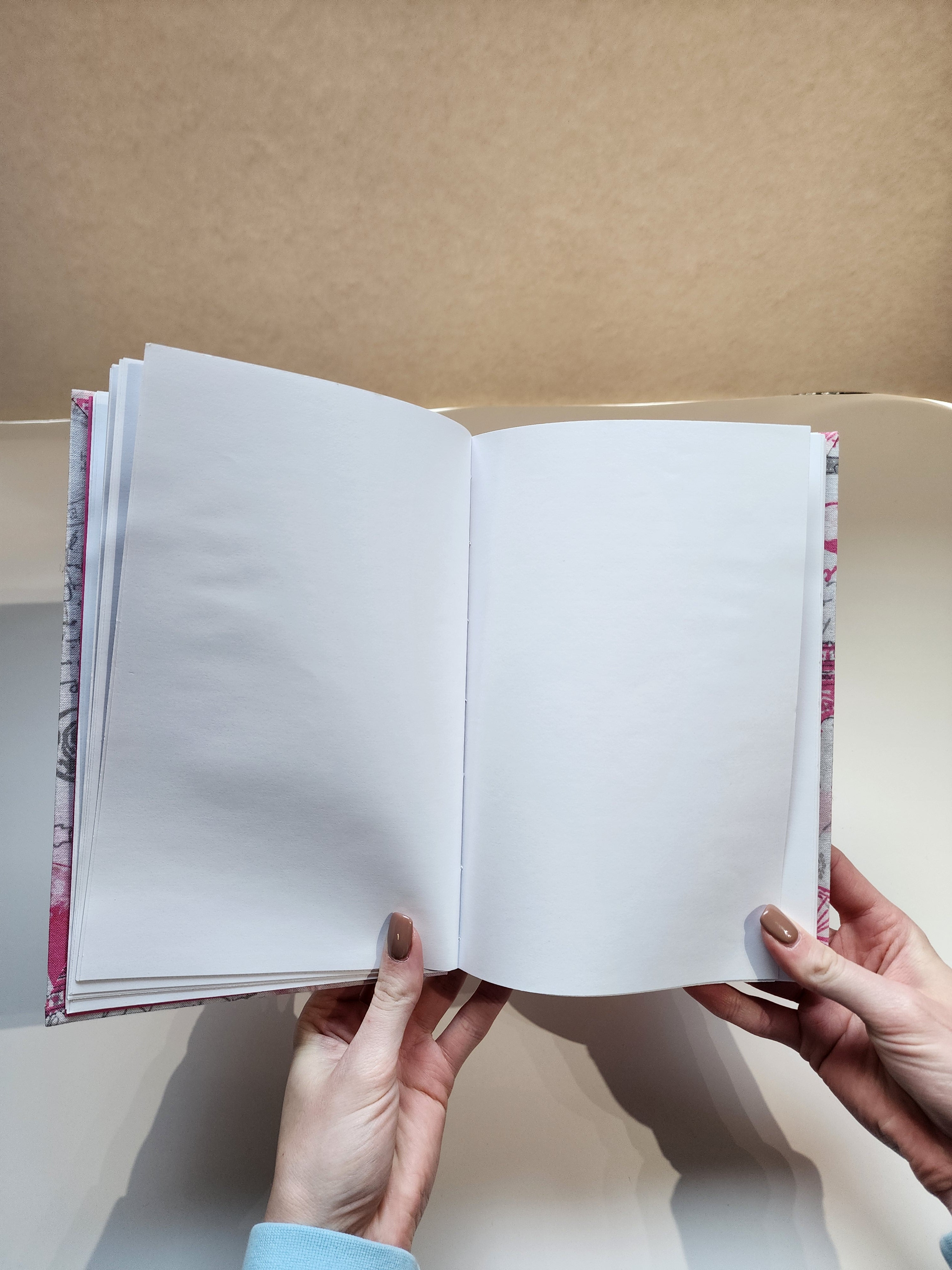 5.5x8.5 Hardcover Journal Pink Bike