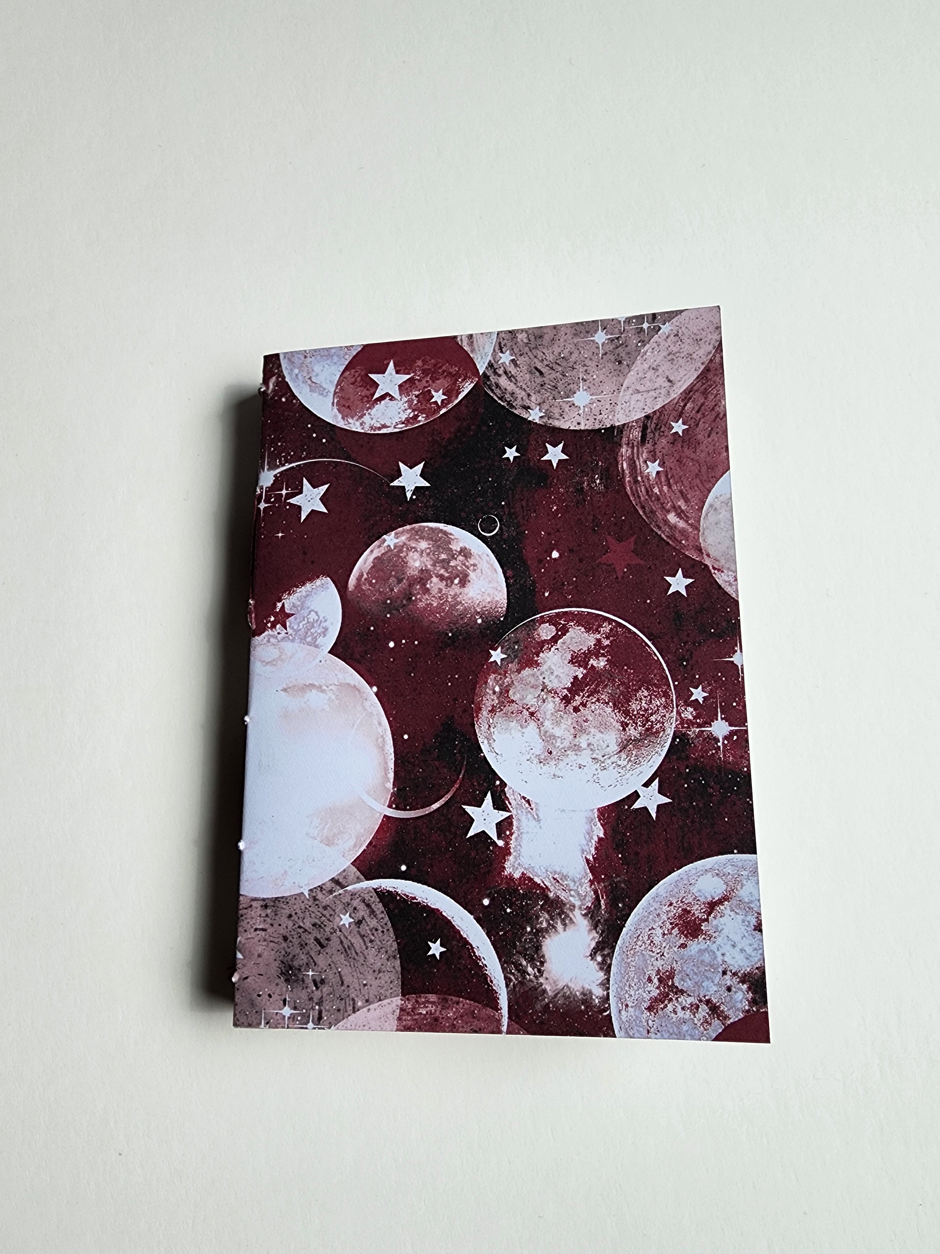 A6 French Link Journal Maroon Moon