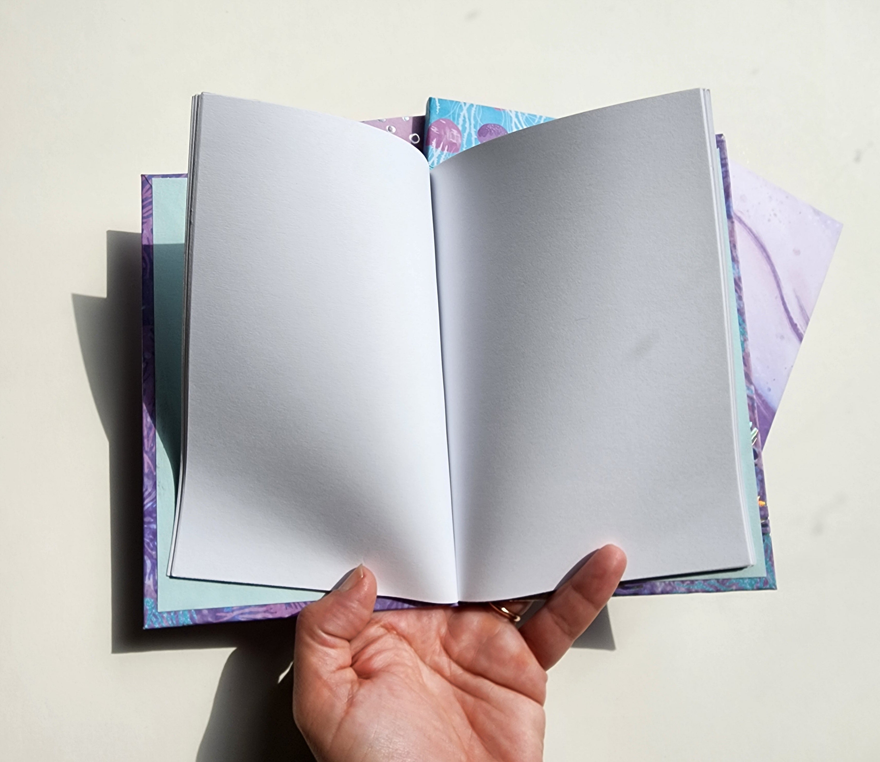 Set of 4.5x7 Hardcover Perfect Bound Notebooks Sea Themed