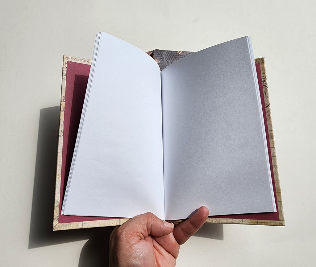 A Set of 4.5x7 Hardcover notebooks Vintage Themed