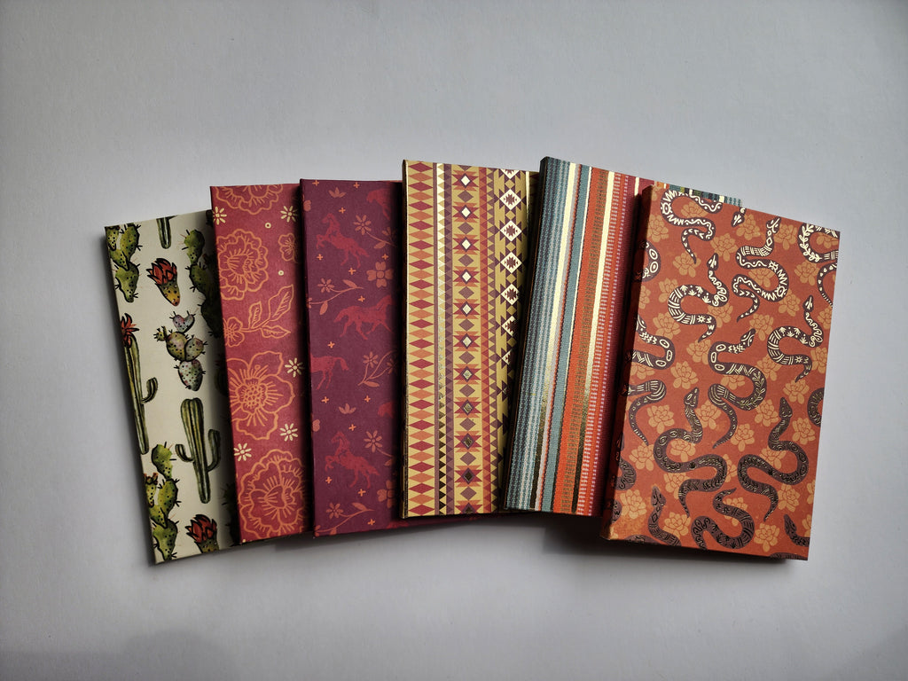 A Set of 4.5x7 Hardcover notebooks Southwestern Themed
