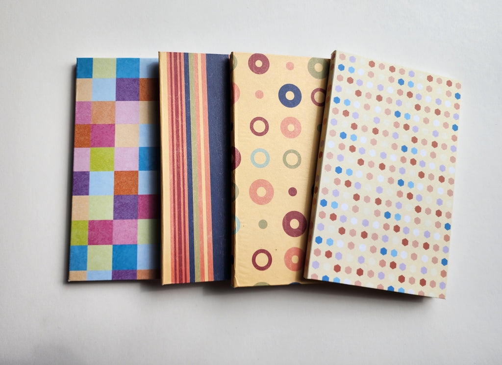 A Set of 4.5x7 Hardcover Notebooks Mixed Geo