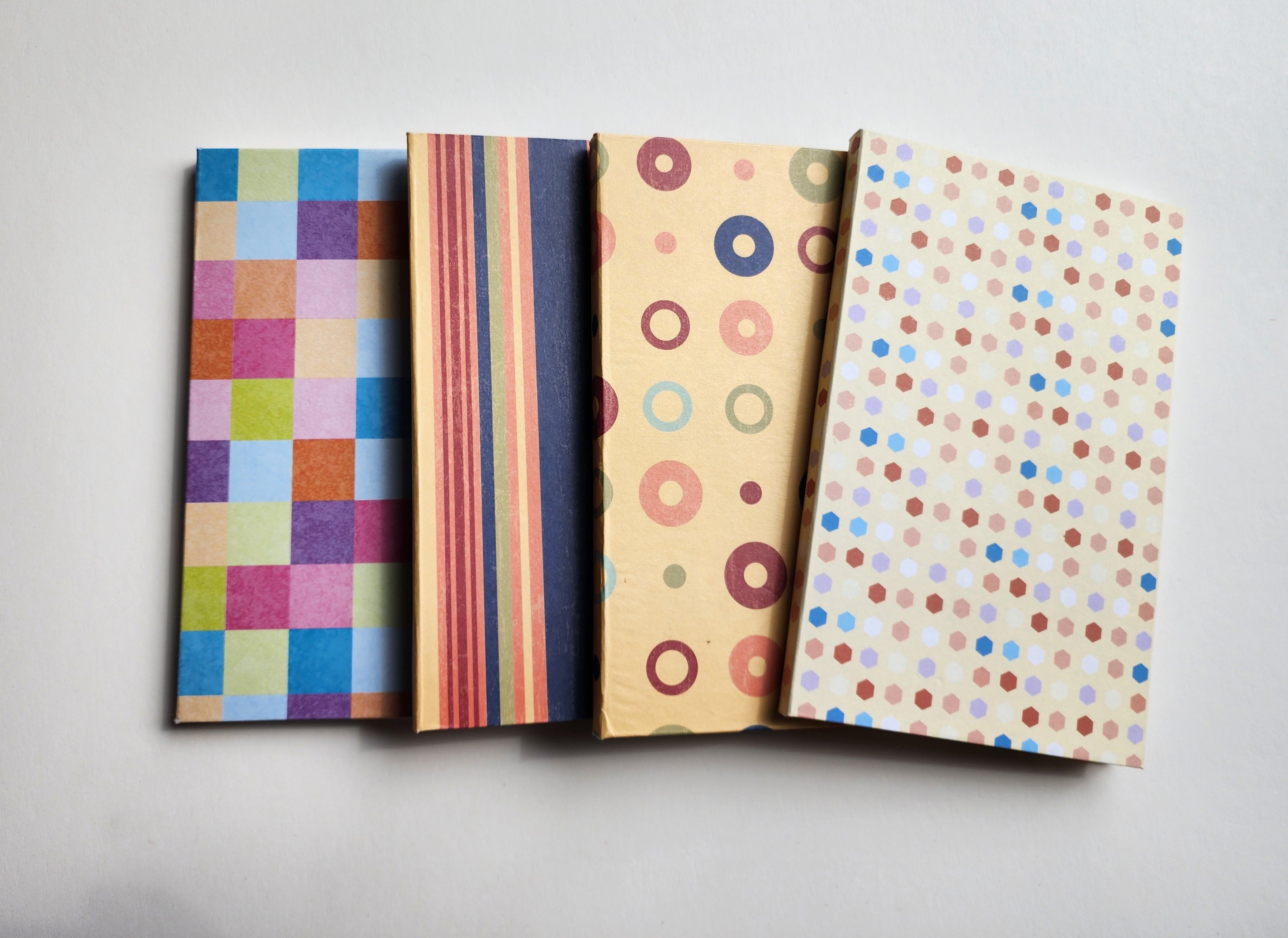 A Set of 4.5x7 Hardcover Notebooks Mixed Geo