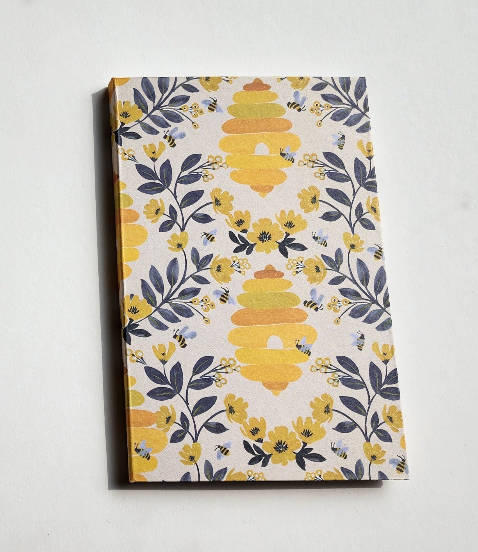 A Set of 4.5x7 Hardcover notebooks Colorful Bee Themed