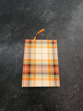 A6 Haardcover Journal Orange plaid