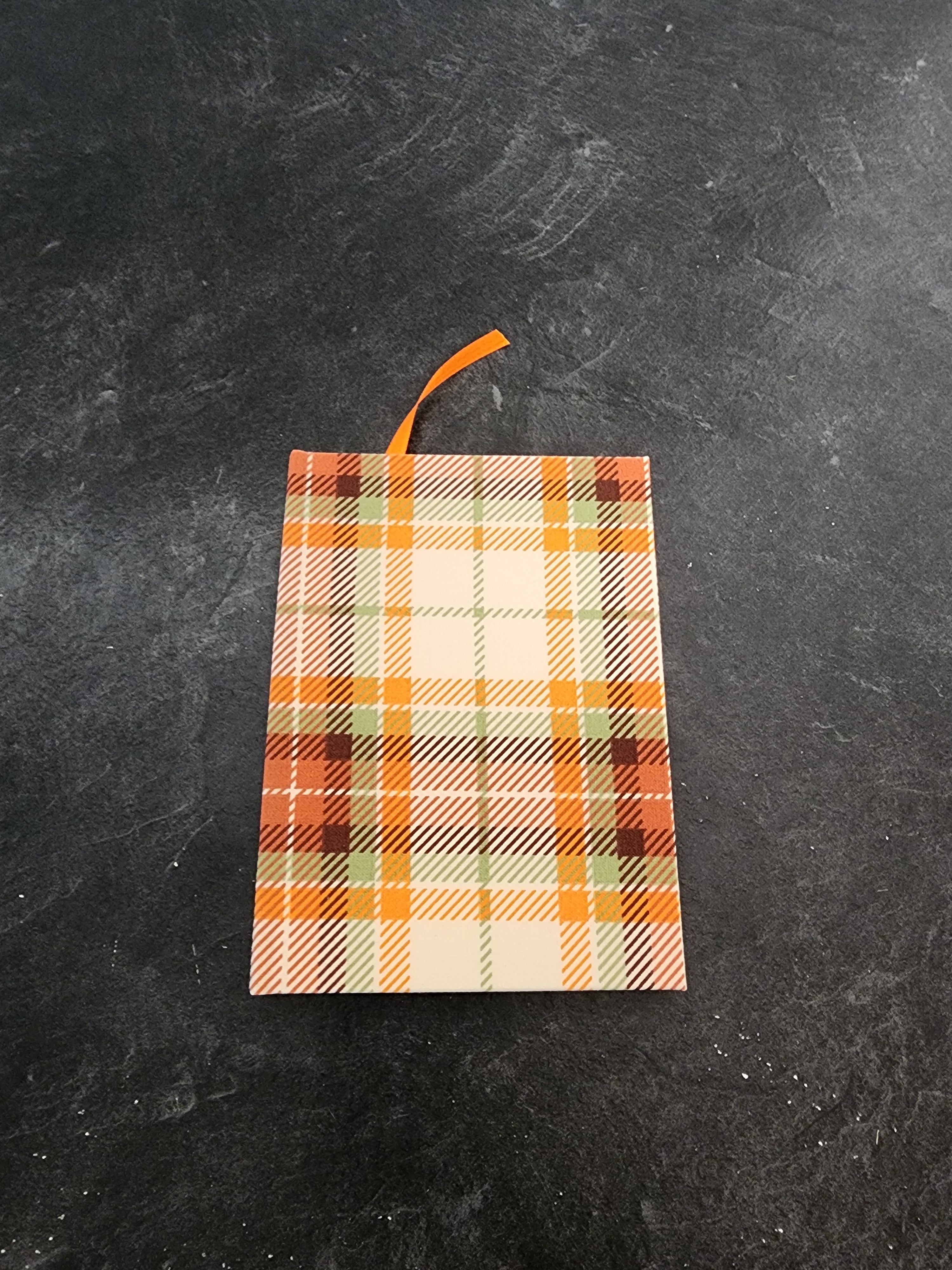 A6 Haardcover Journal Orange plaid