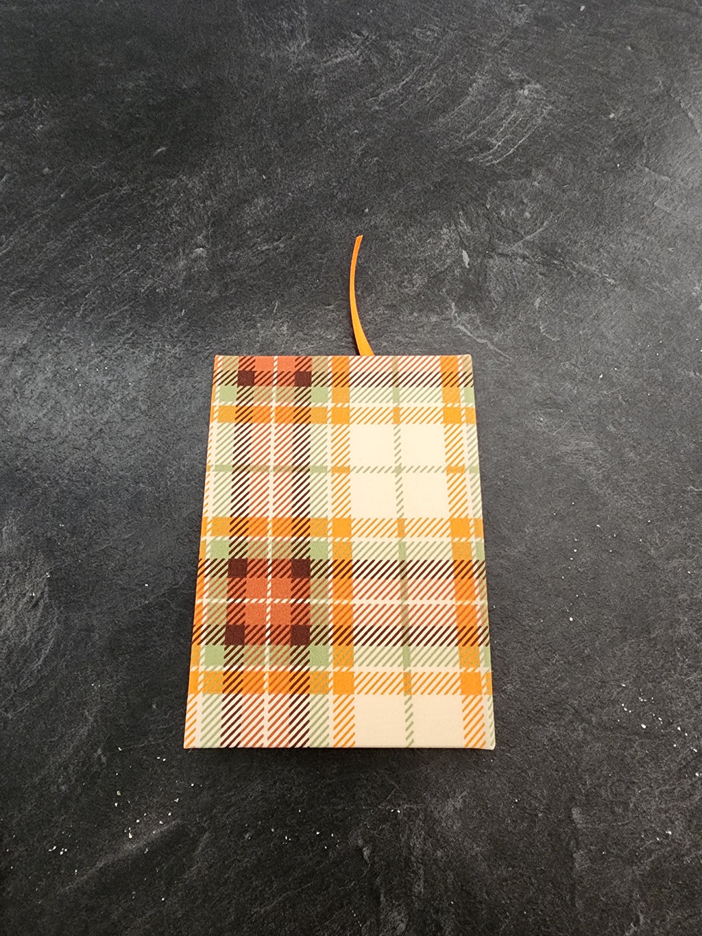A6 Haardcover Journal Orange plaid