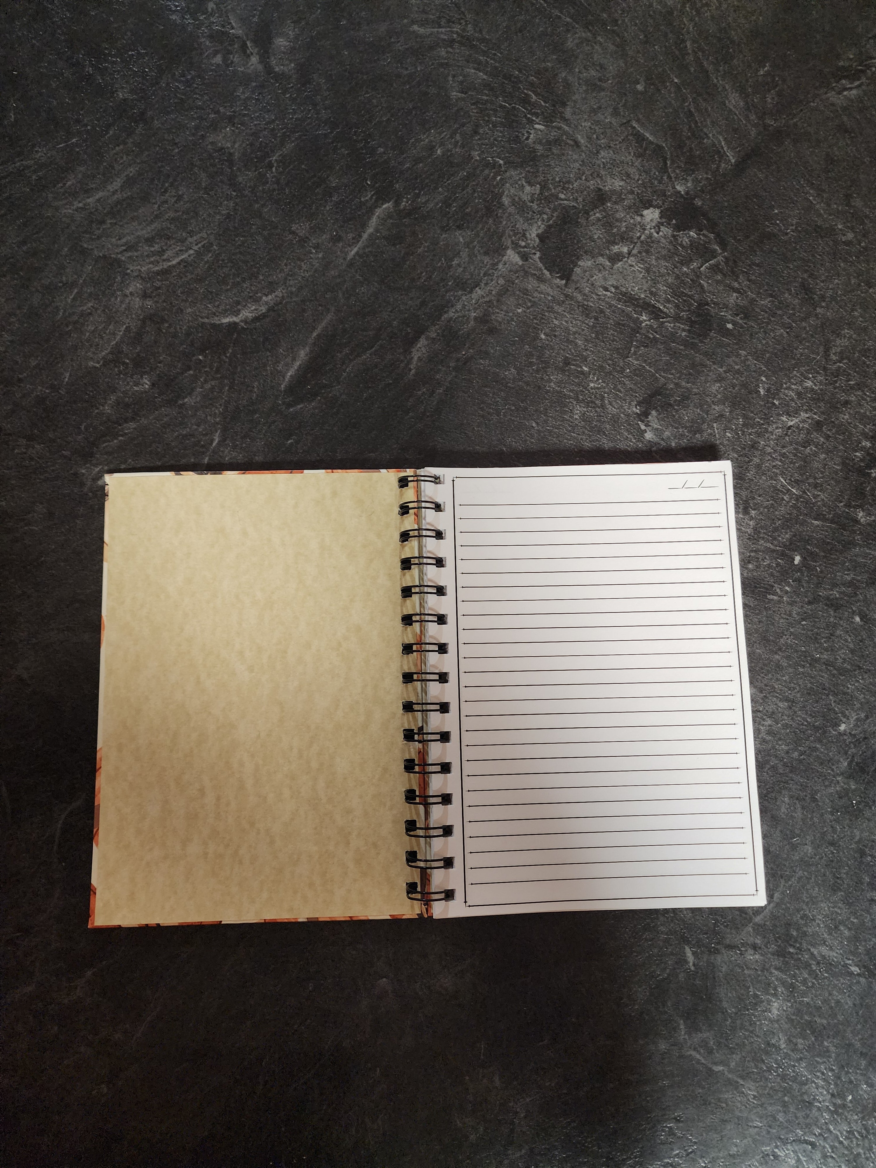 Hardcover Spiral Notebook Cream Pumkins