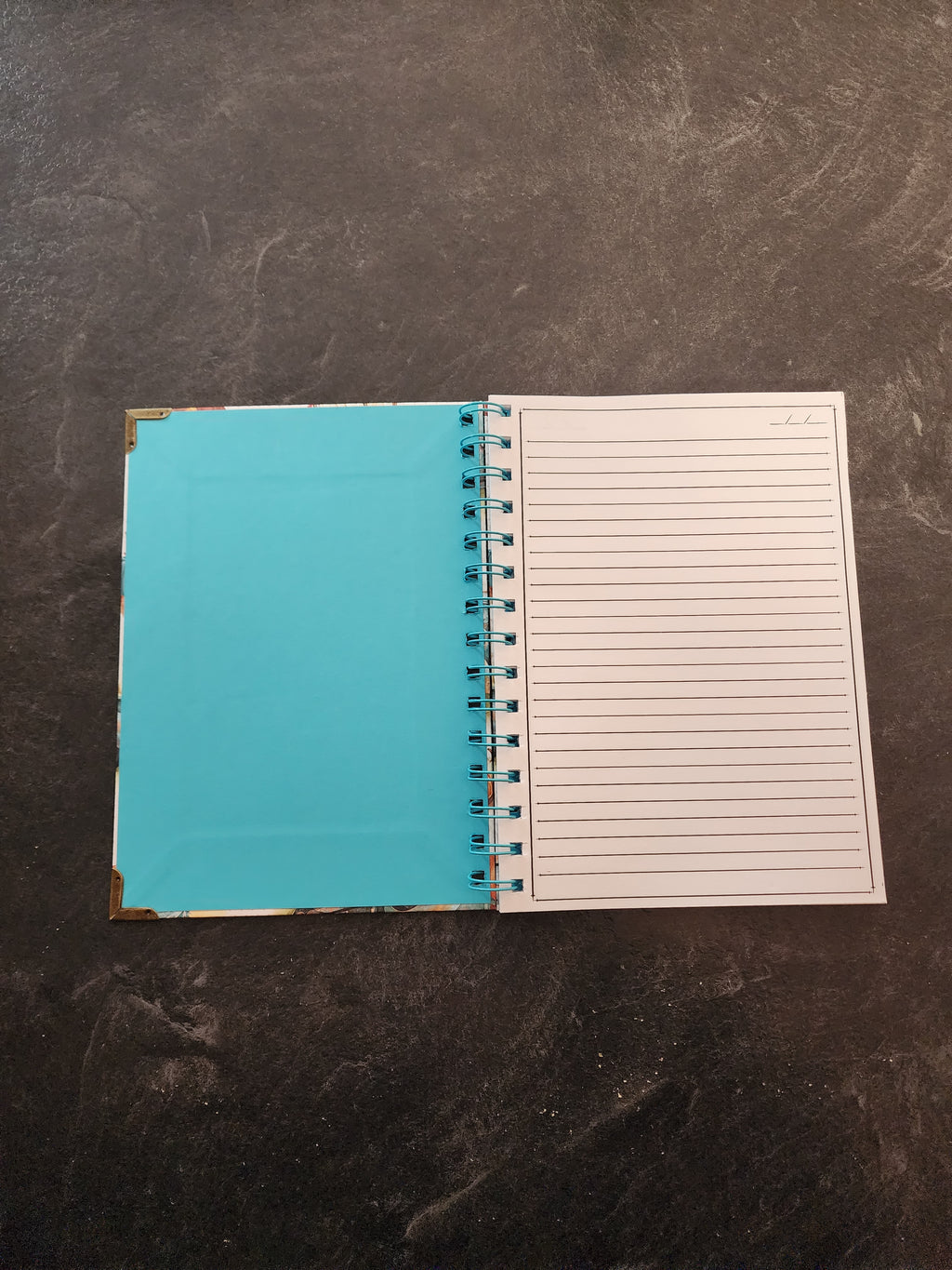 Hardcover Spiral Notebook Teal Truck