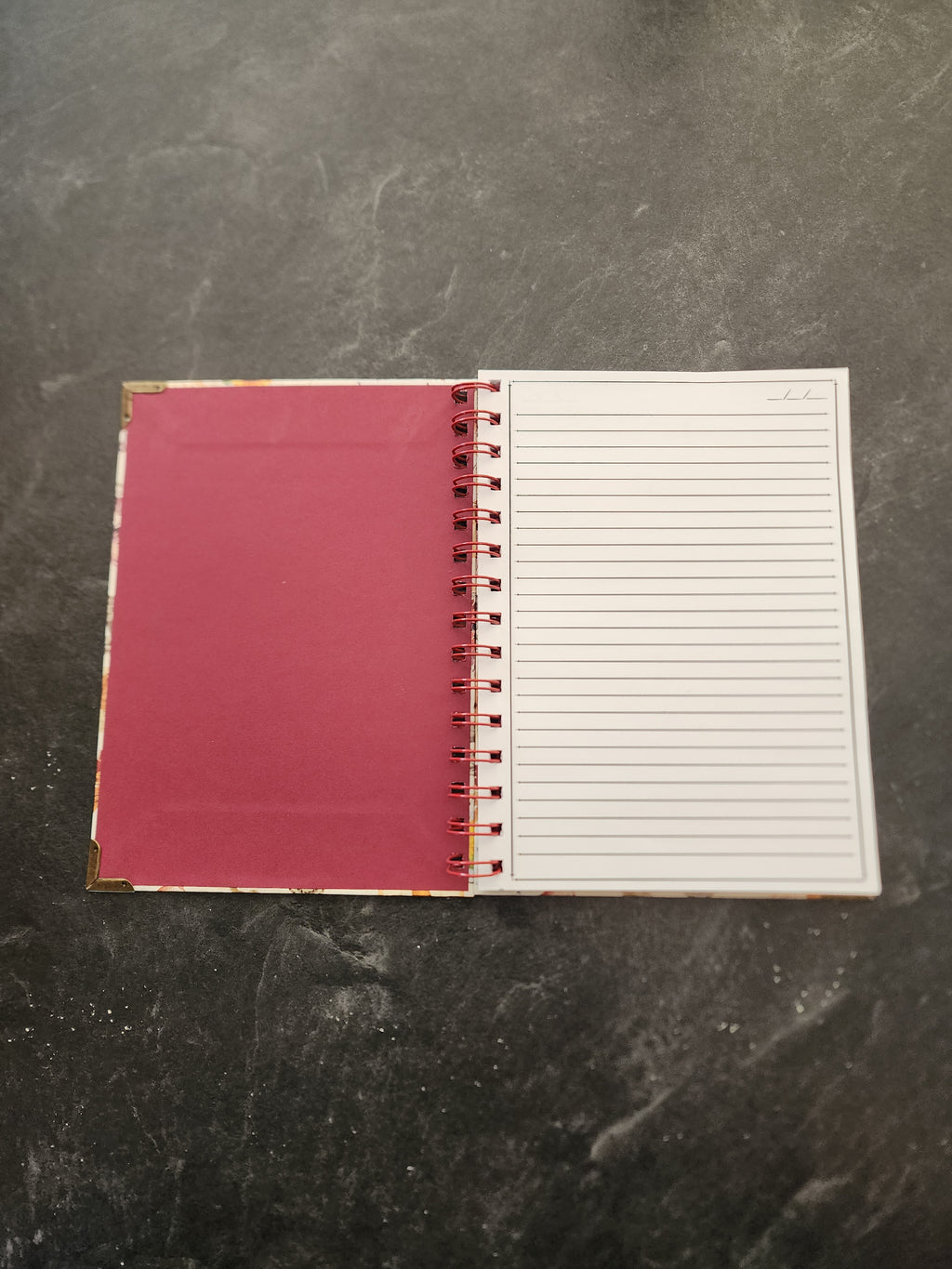 Hardcover Spiral Notebook Red Country