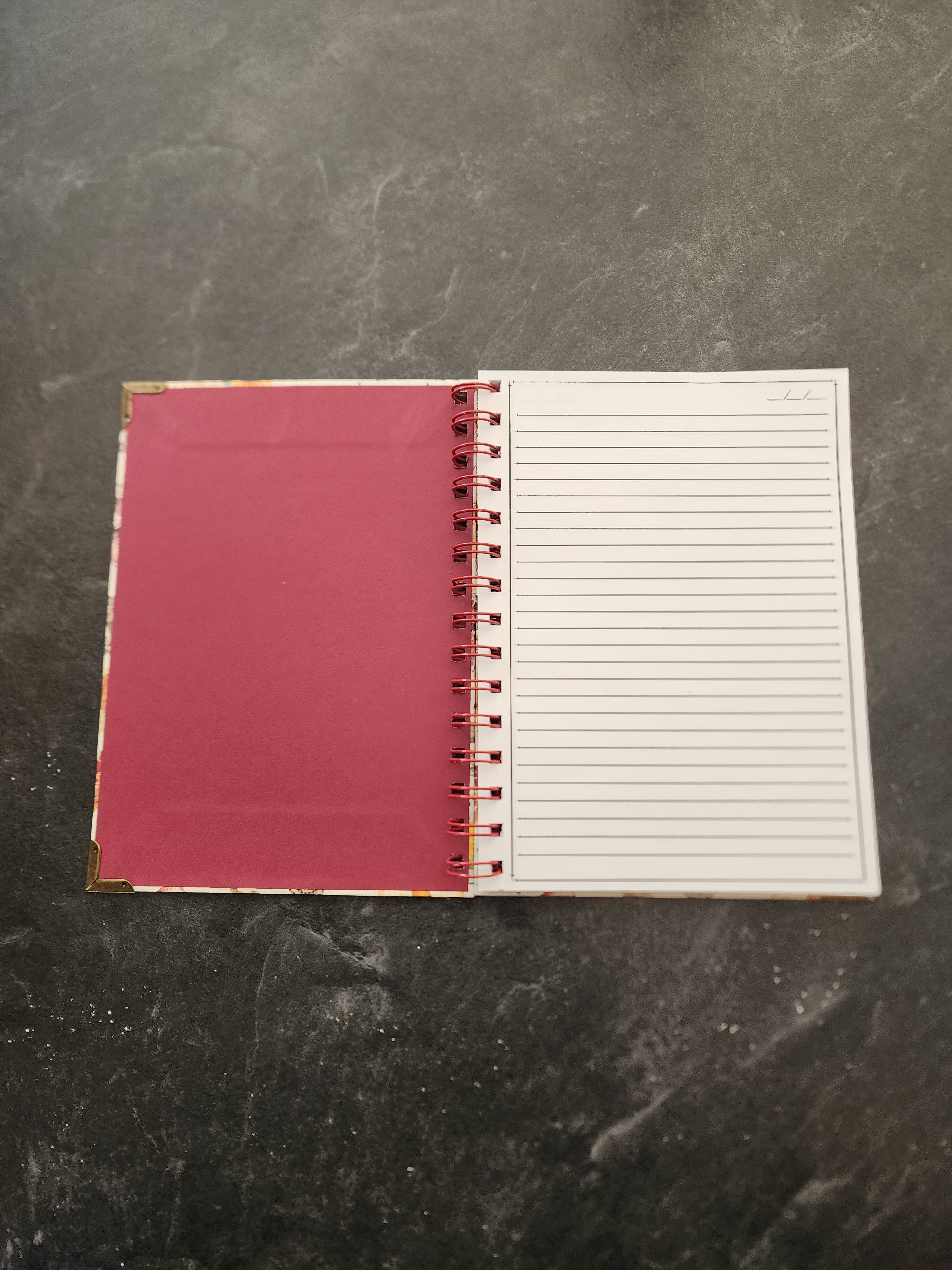 Hardcover Spiral Notebook Red Country