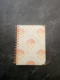 Hardcover Spiral Notebook Orange Flowers