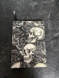 A6 Hardcover Journal White and Black Skulls