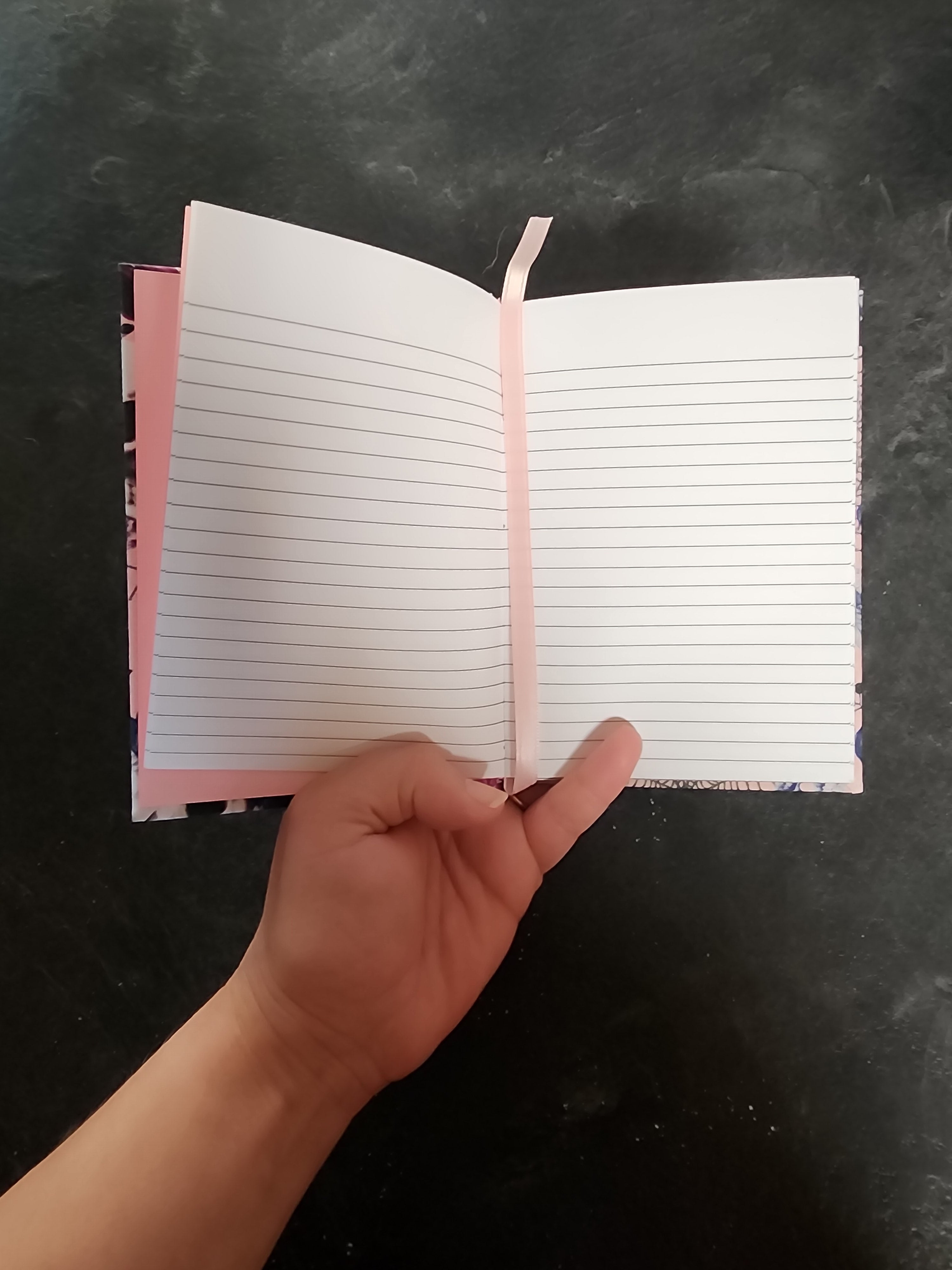 A6 Hardcover Journal Pink Skulls