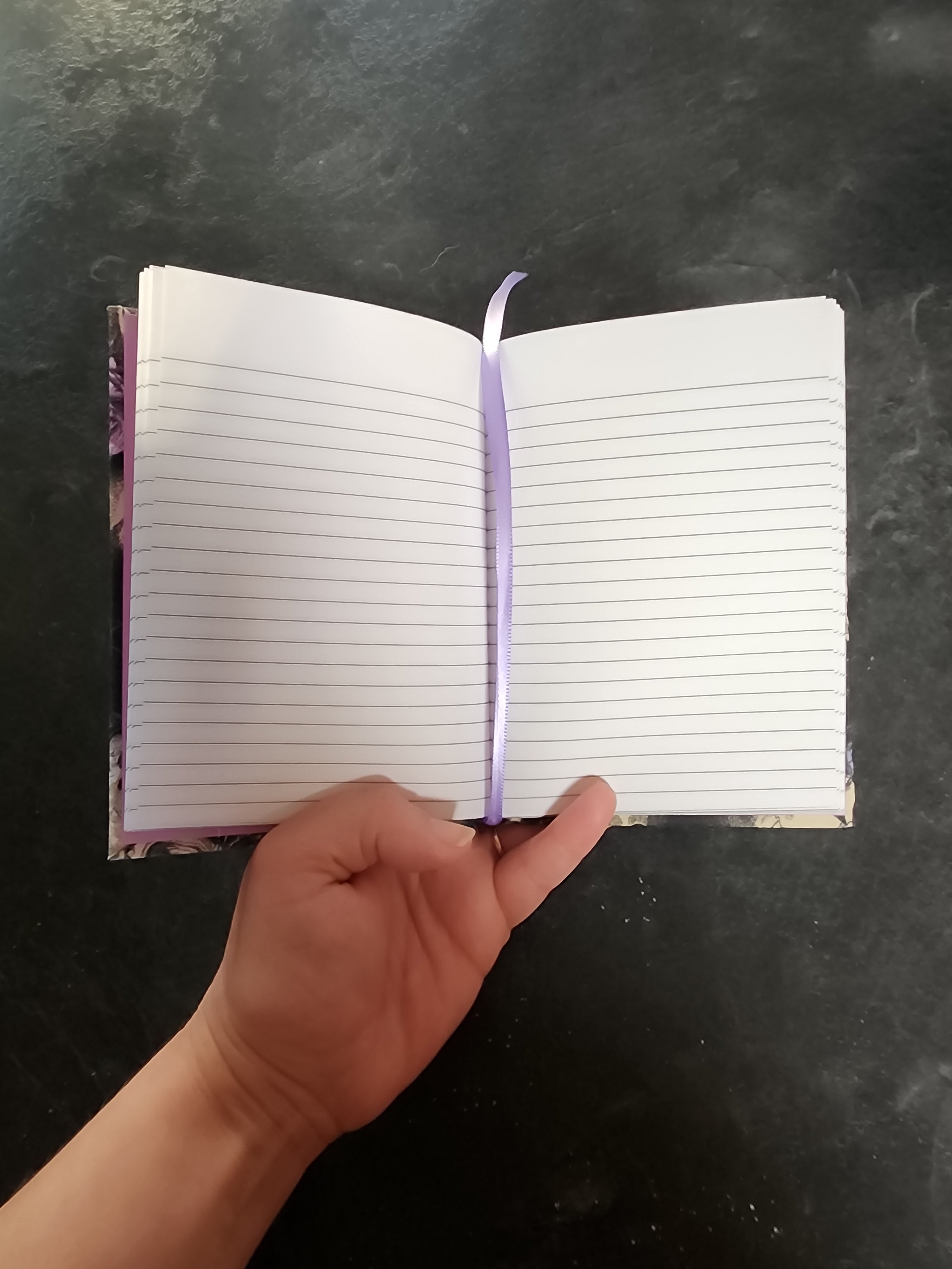 A6 Hardcover Journal Purple Skulls
