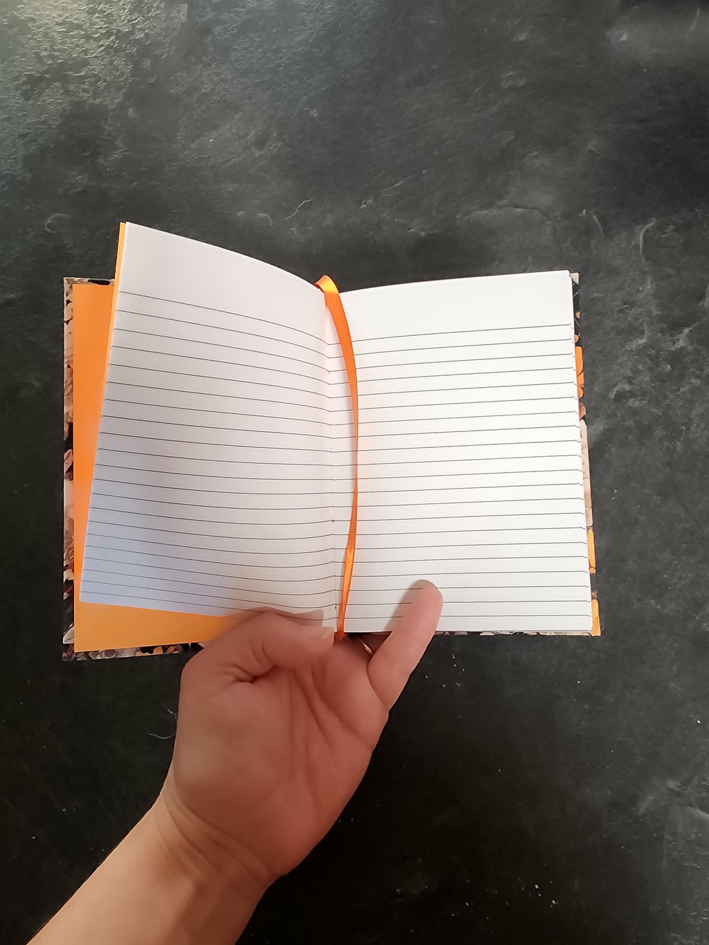 A6 Hardcover Journal Orange Skulls