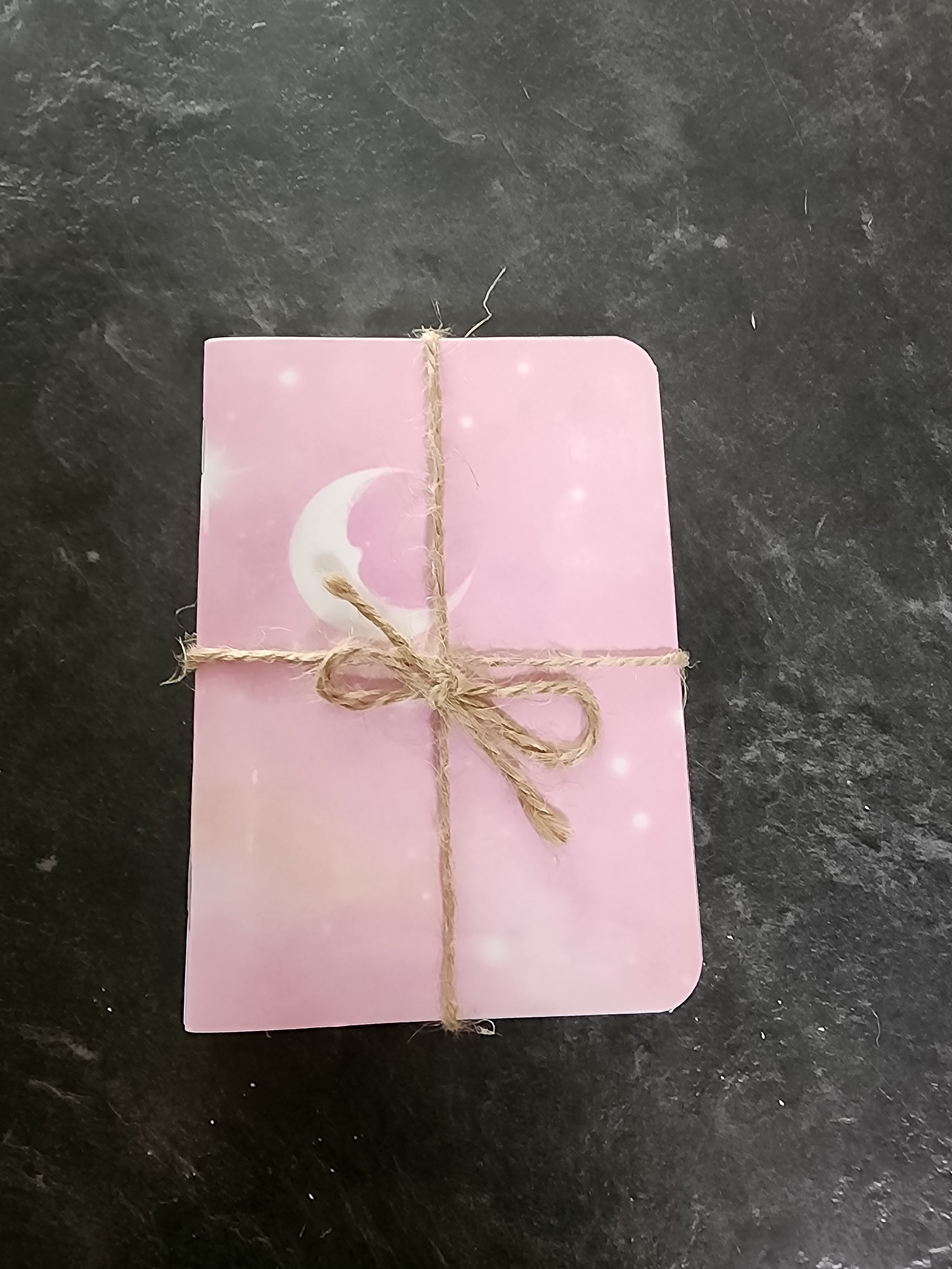 Set of 3 4x5 Softcover Notebooks Pink Moon, Blue and Purple Space