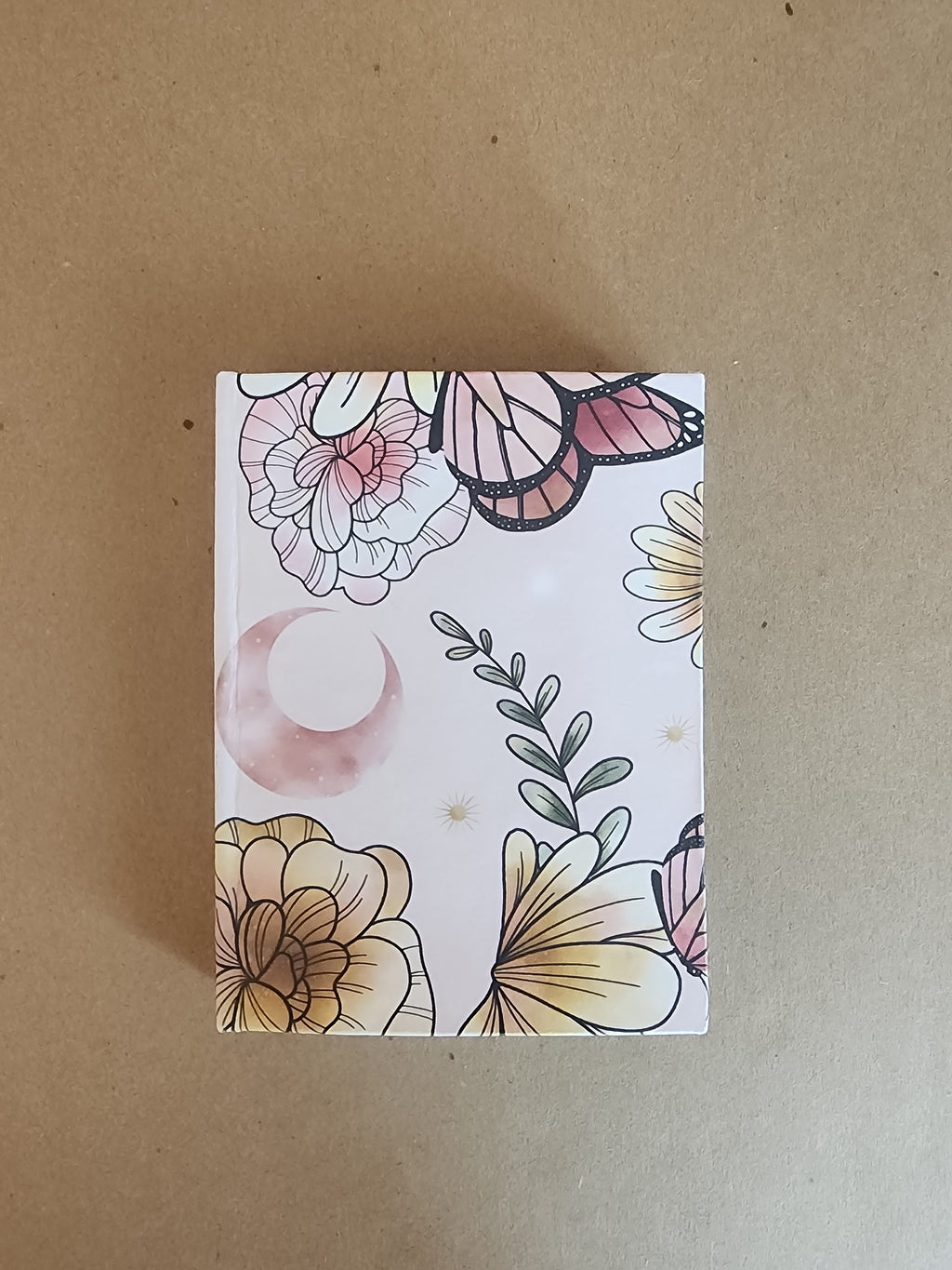 A7 Hardcover Journal Pink Butterfly