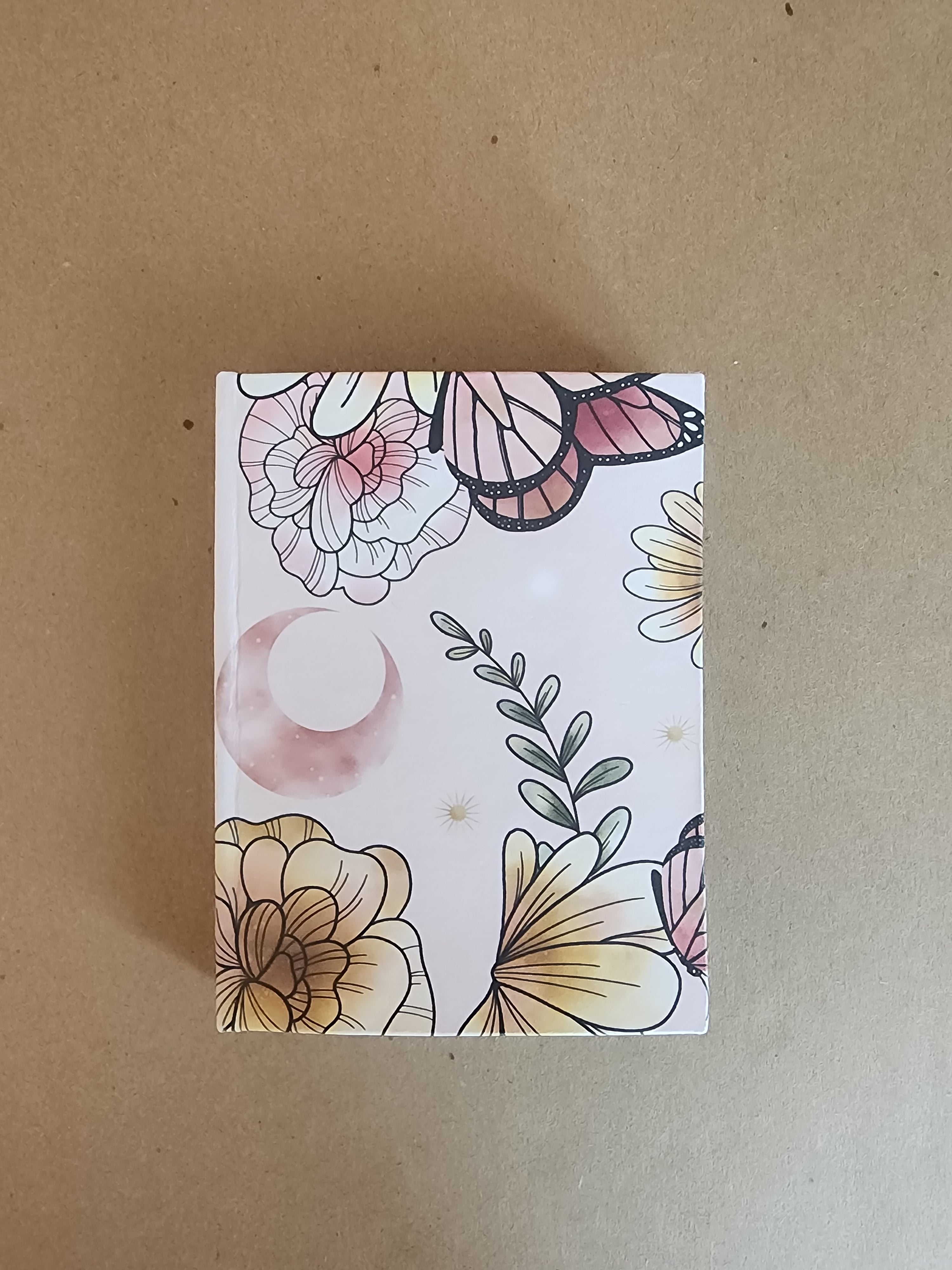 A7 Hardcover Journal Pink Butterfly