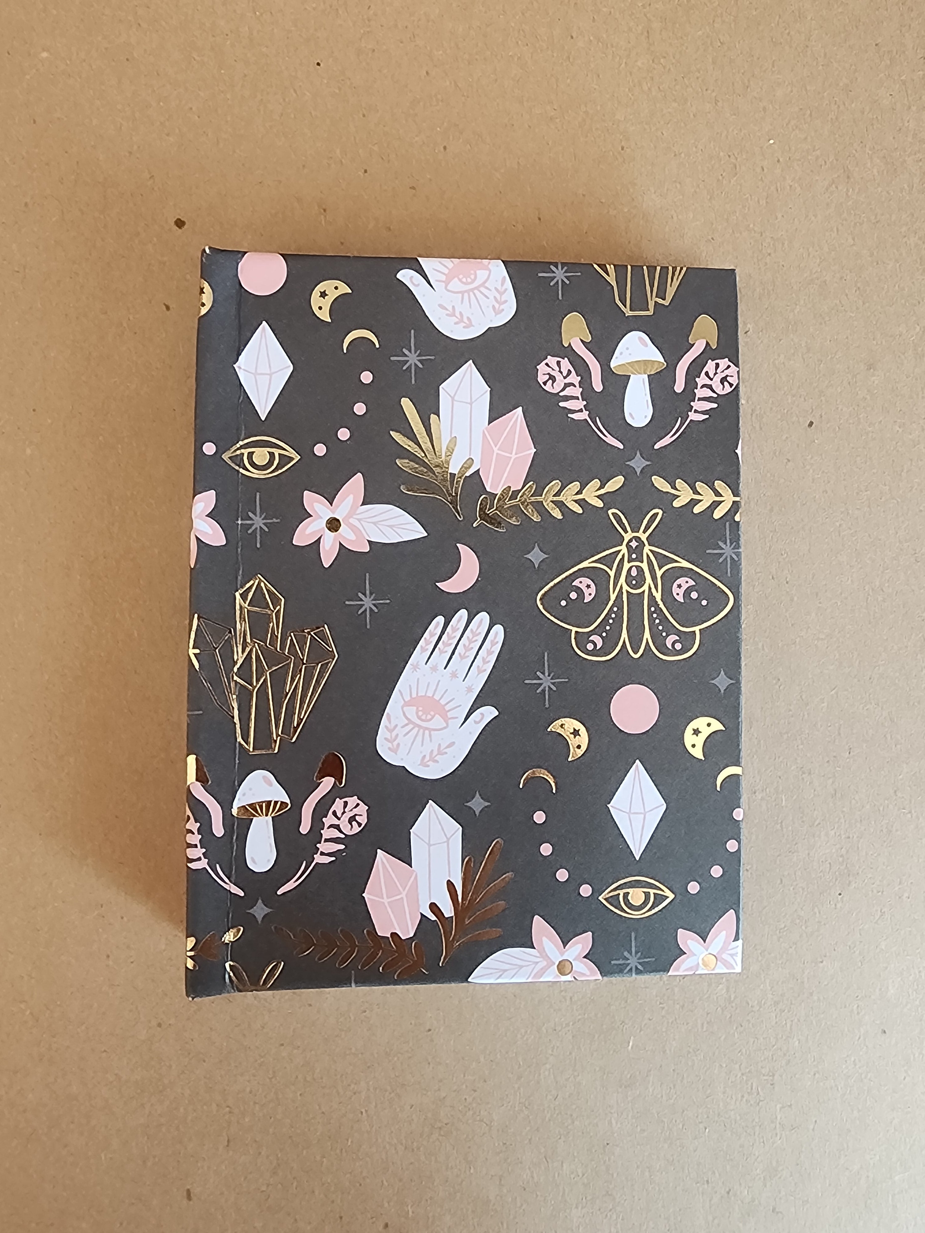 A7 Hardcover Journal Black Crystal