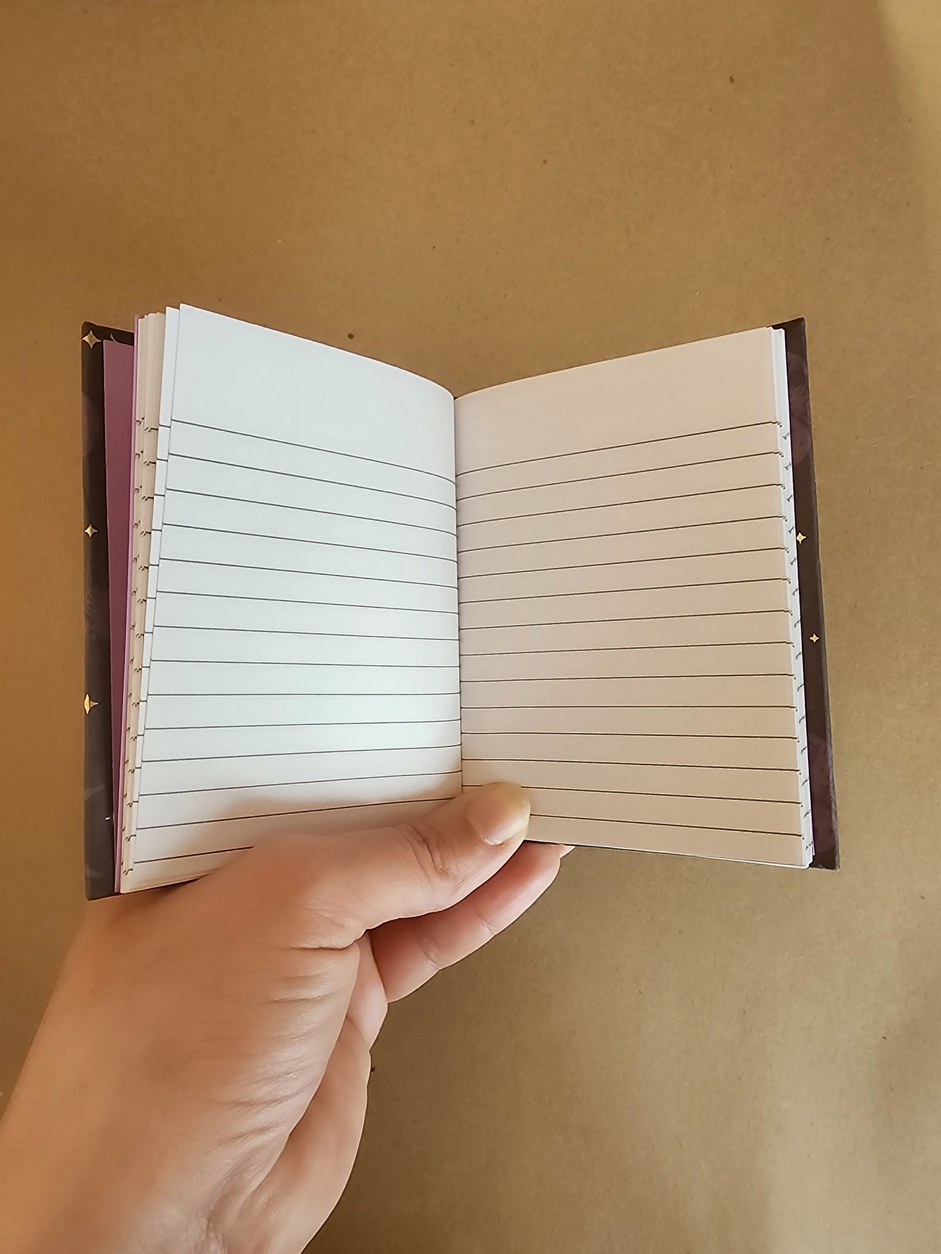 A7 Hardcover Journal Black and Purple
