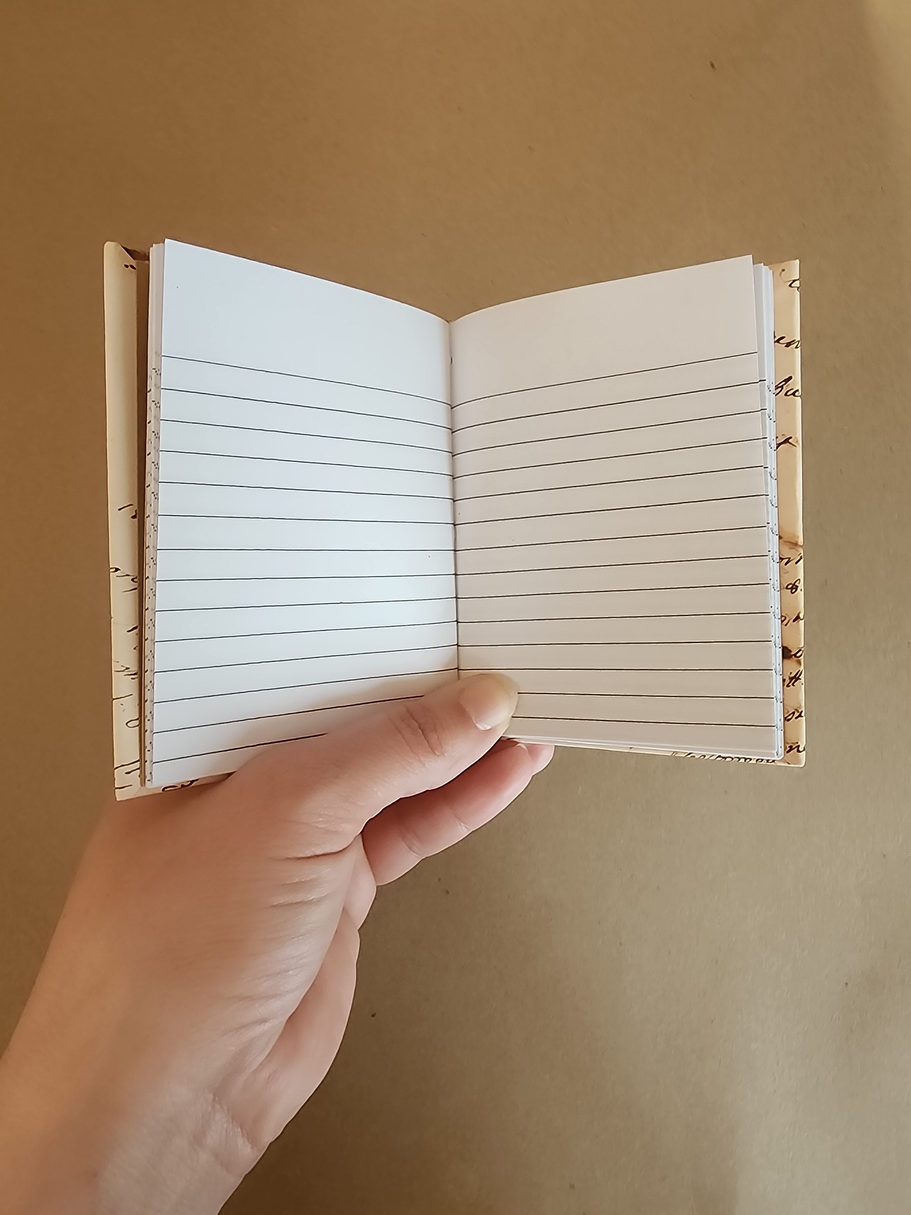 A7 Hardcover Journal Cursive Writing