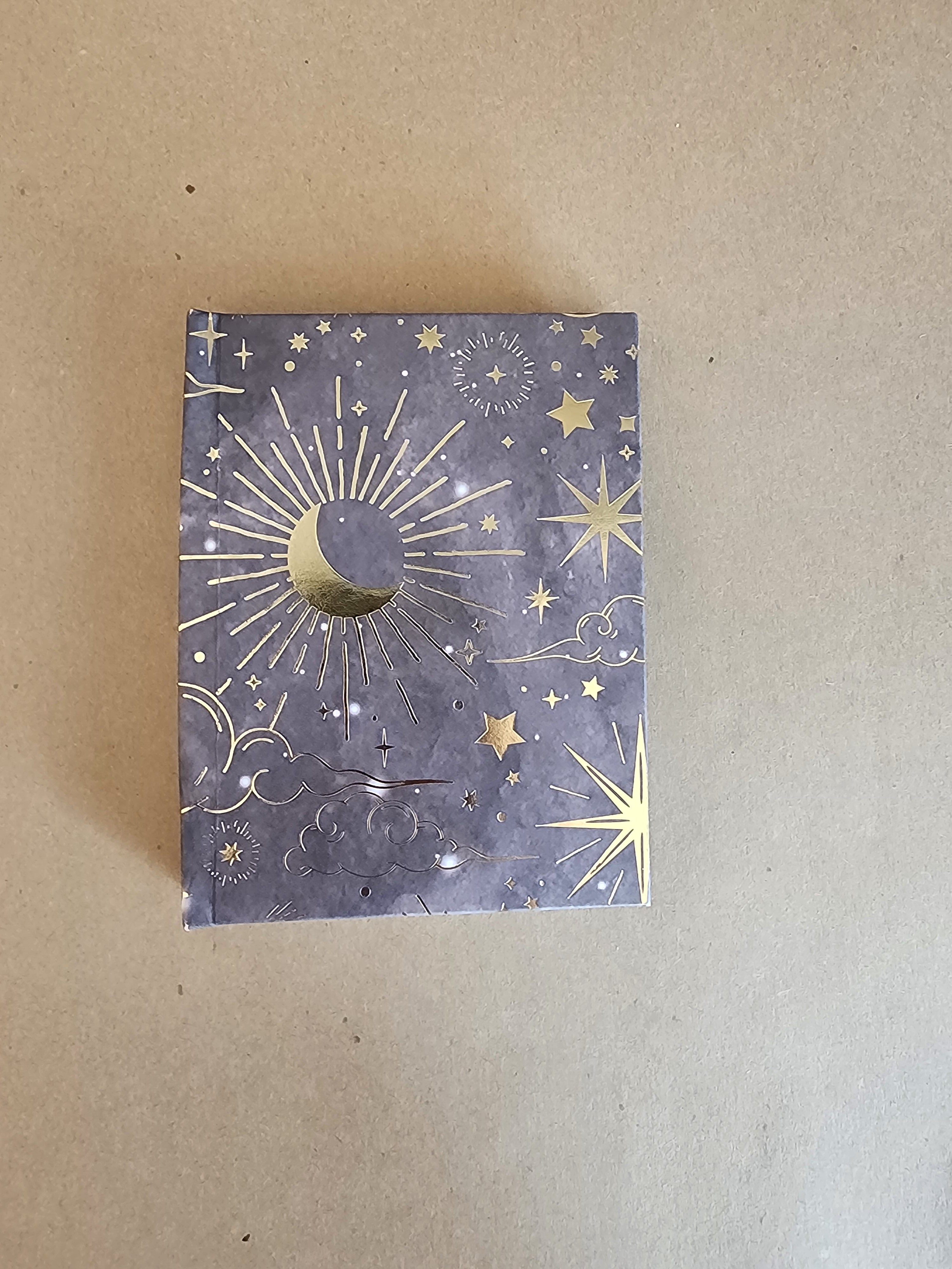 A7 Hardcover Journal Black and Gold
