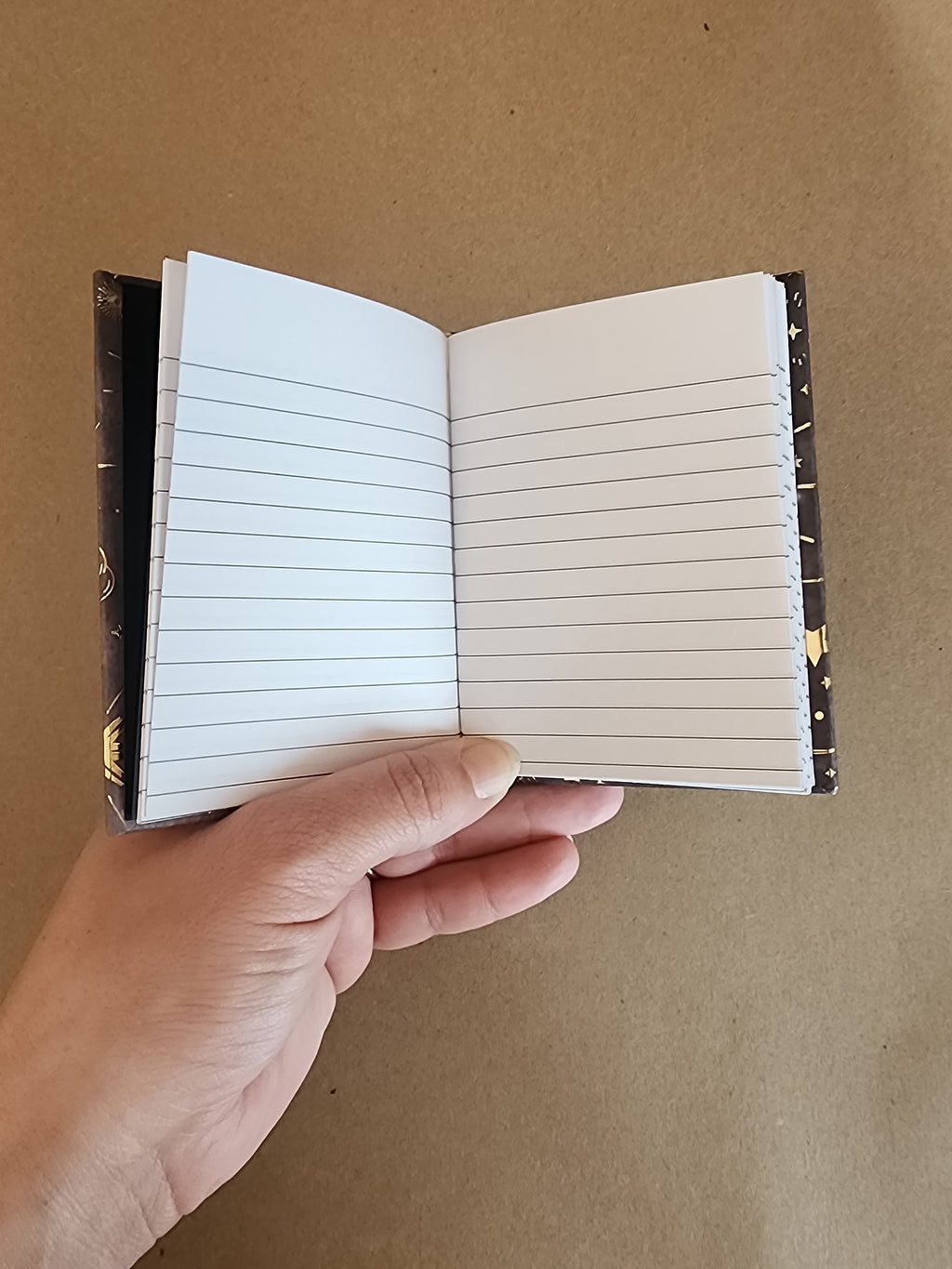 A7 Hardcover Journal Black and Gold