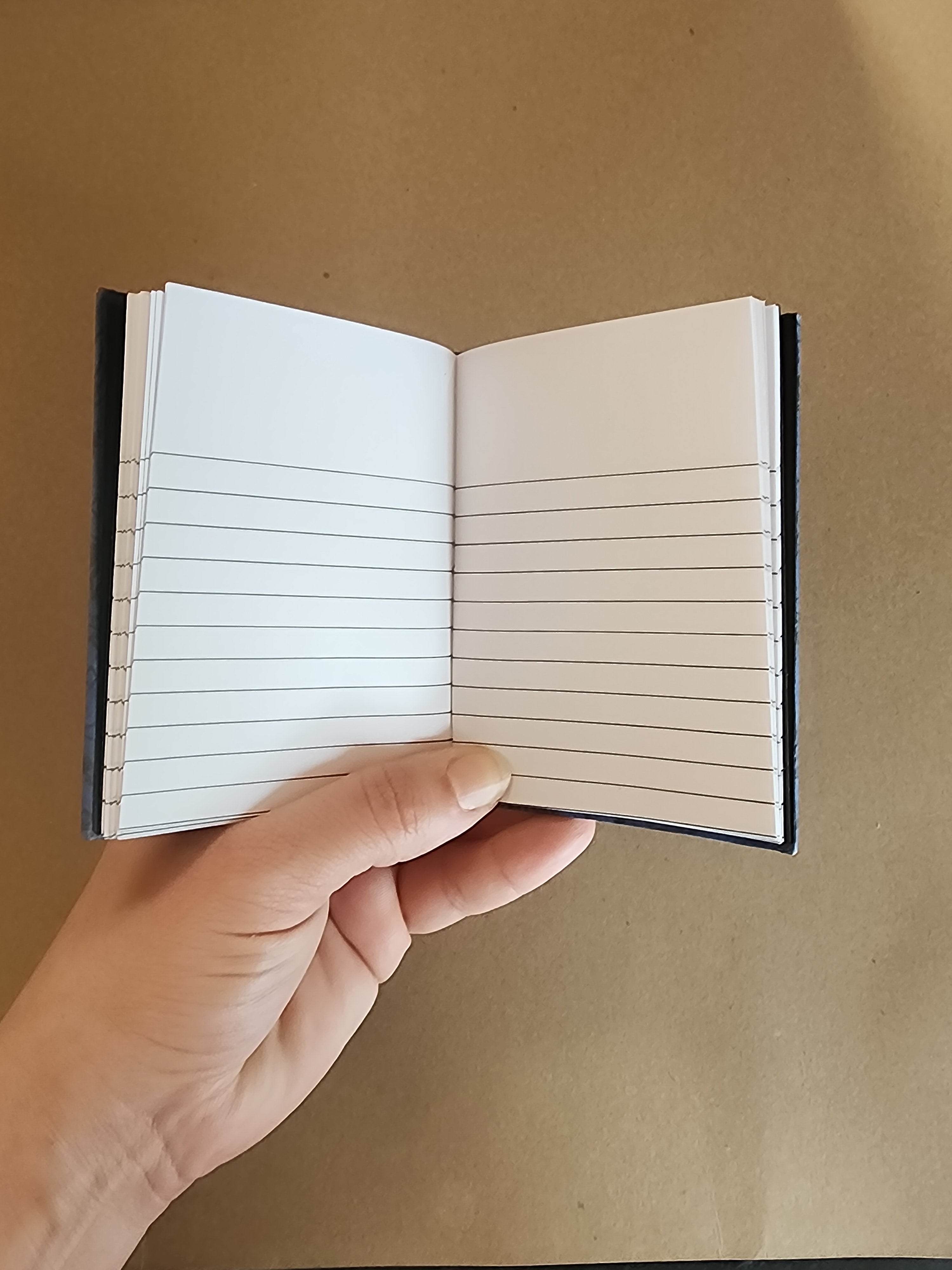 A7 Hardcover Journal Blue and Black