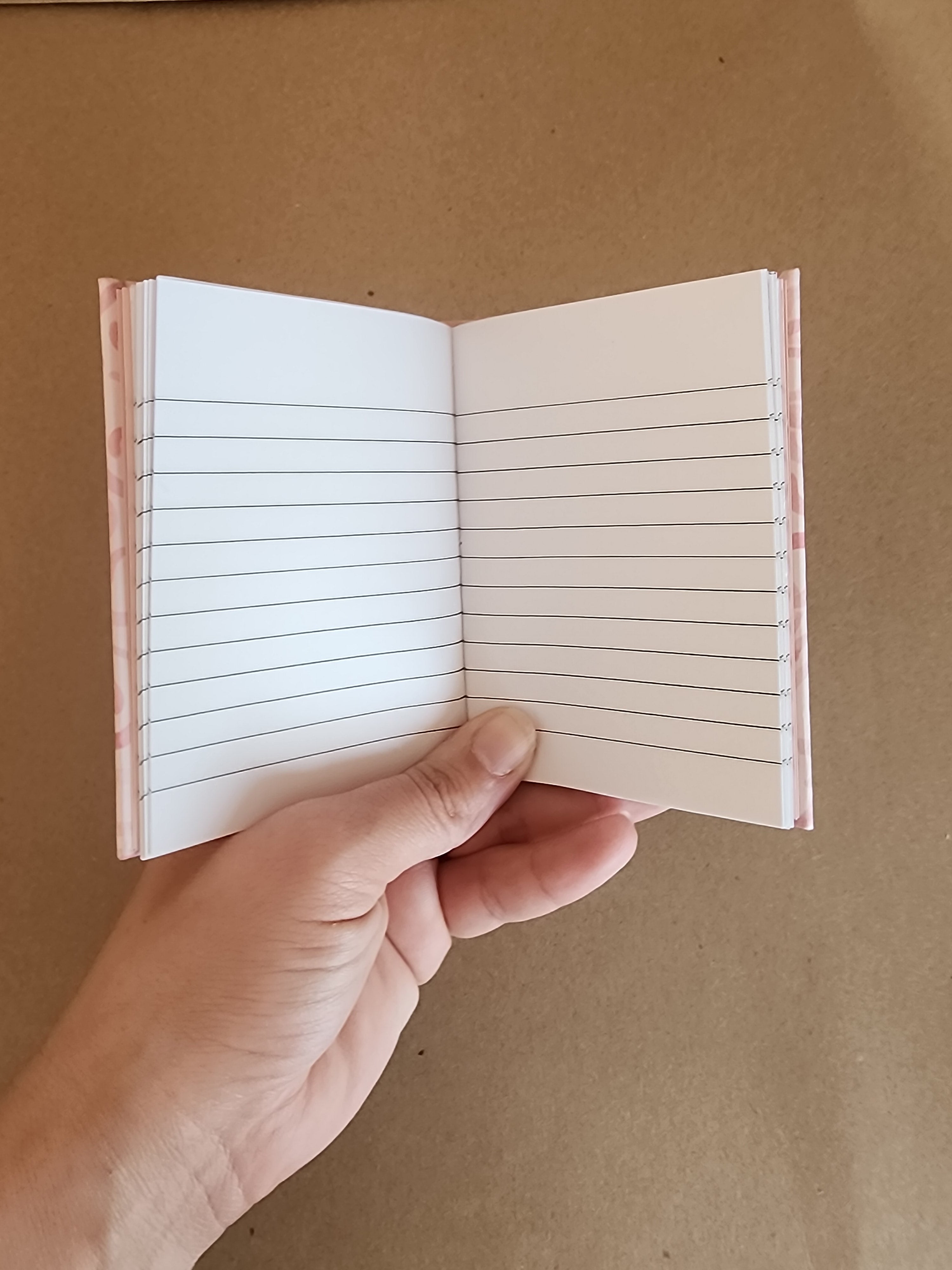A7 Hardcover Journal Pink Swirls