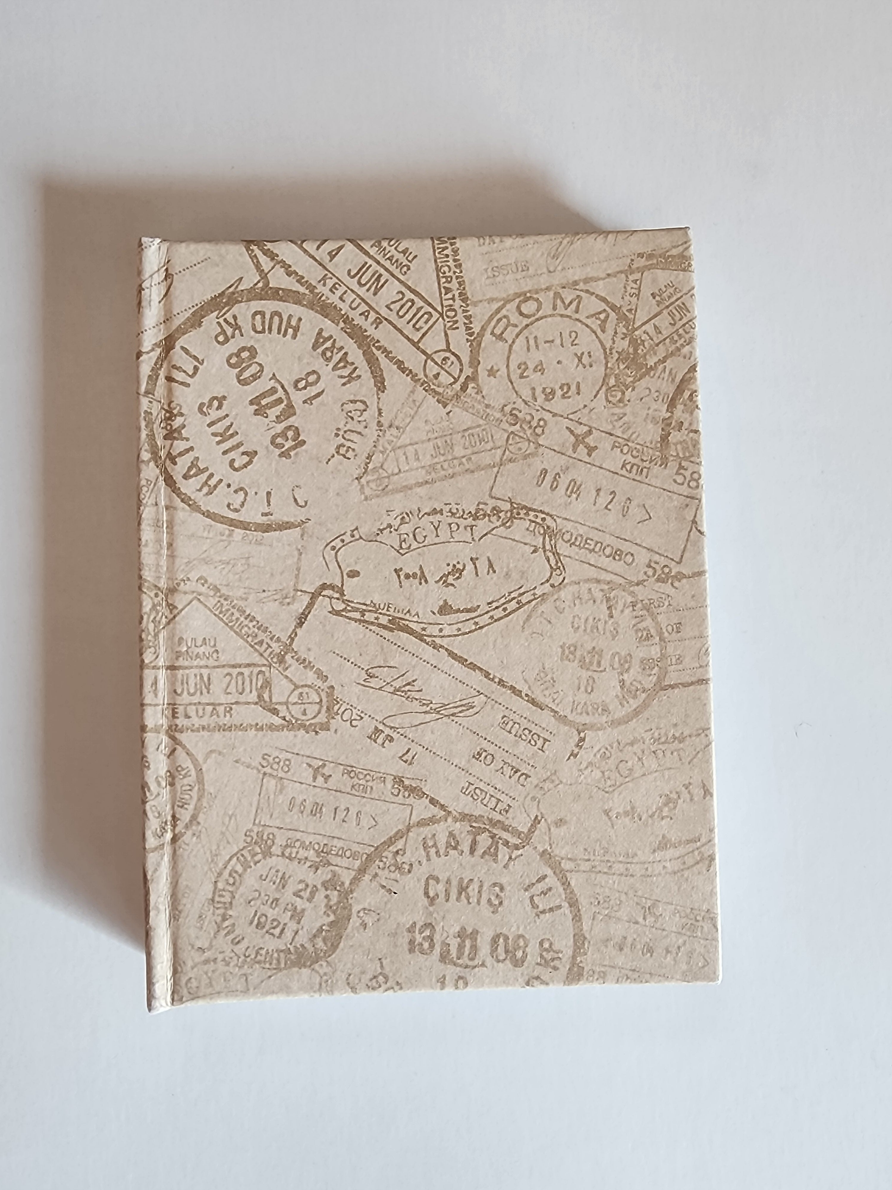 A7 Hardcover Journal Baige Stamps