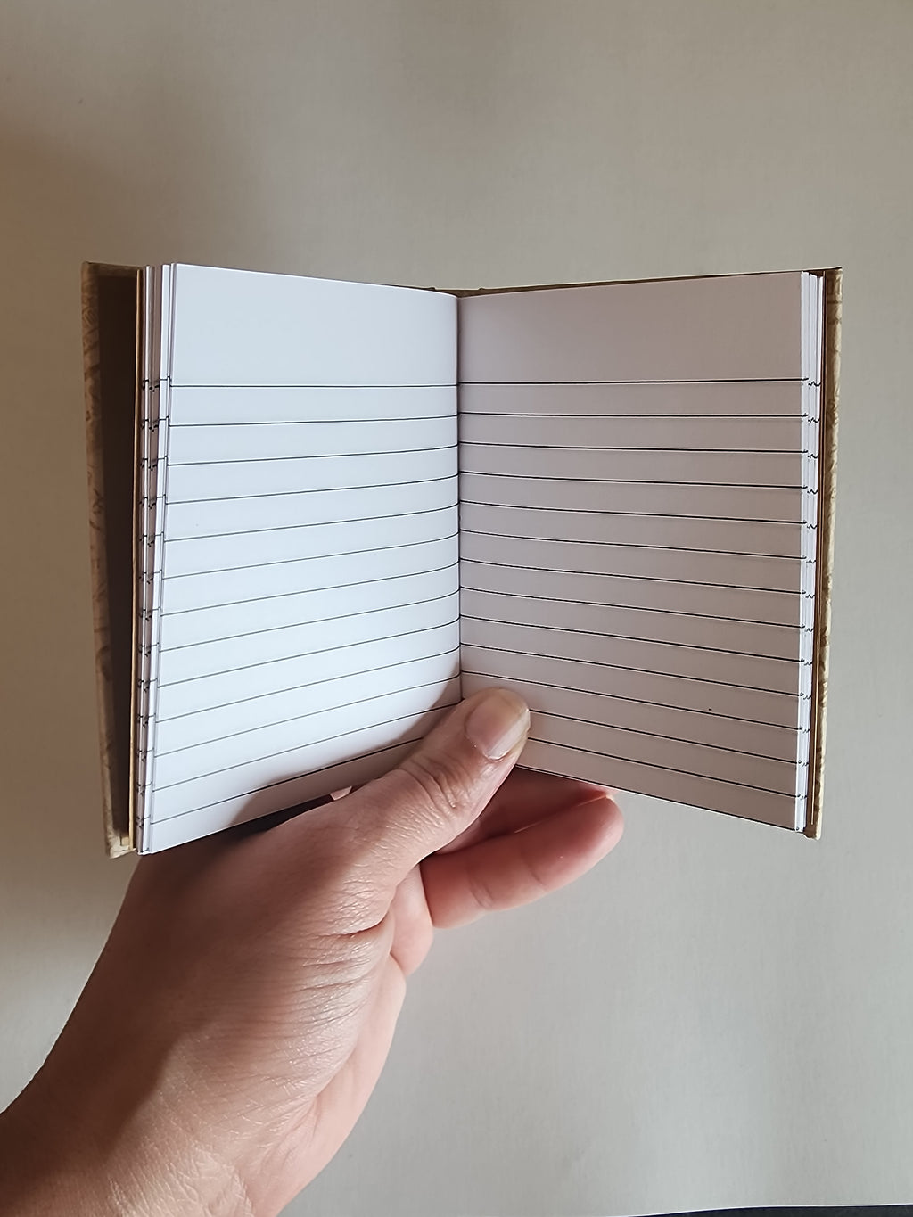 A7 Hardcover Journal Baige Stamps