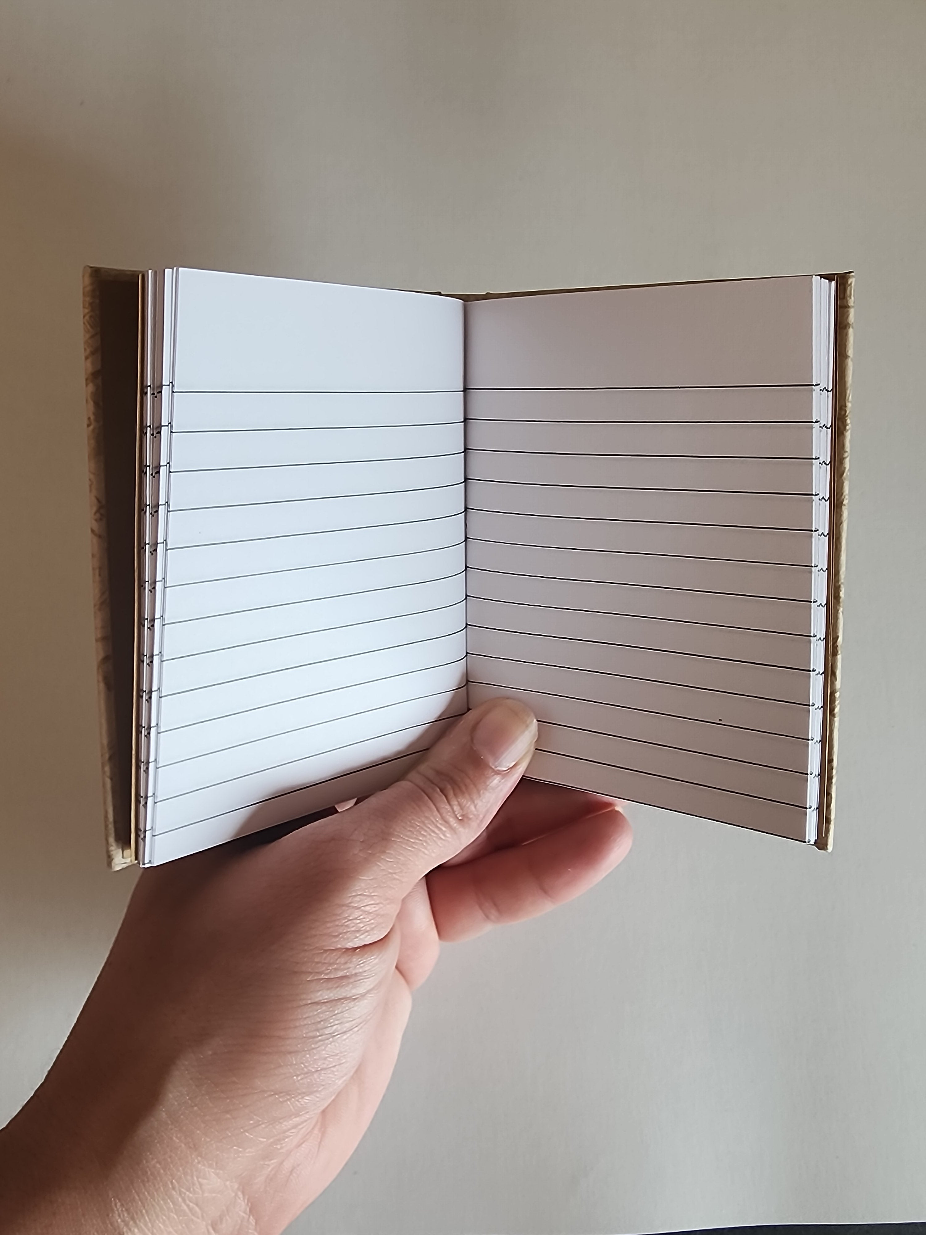 A7 Hardcover Journal Baige Stamps