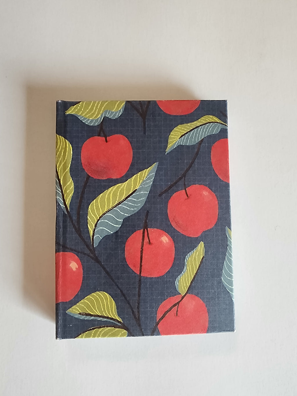 A7 hardcover Journal Blue with Apples