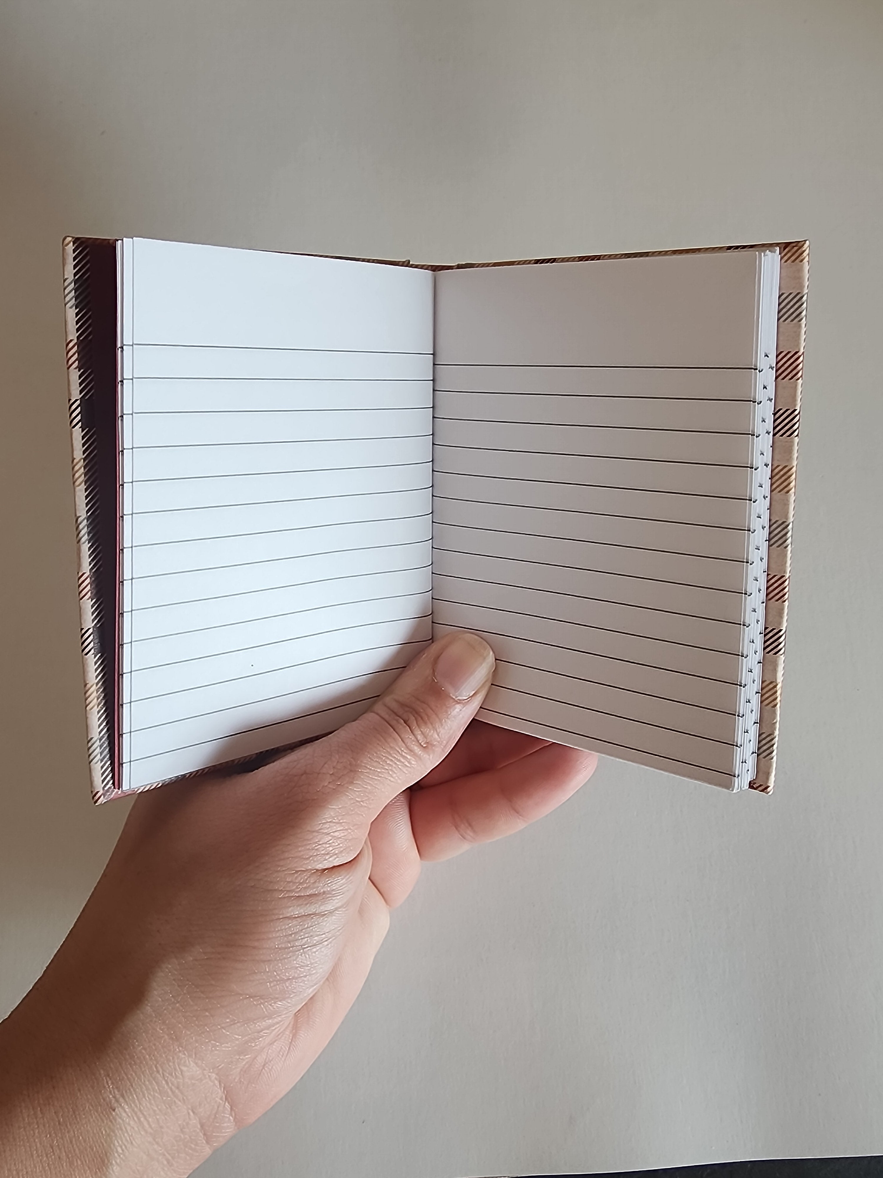 A7 Hardcover journal Fall Plaid