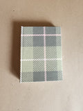 A7 Hardcover Journal Green and Pink Plaid