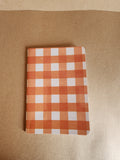 5x7 Softcover Journal Orange and White Checker