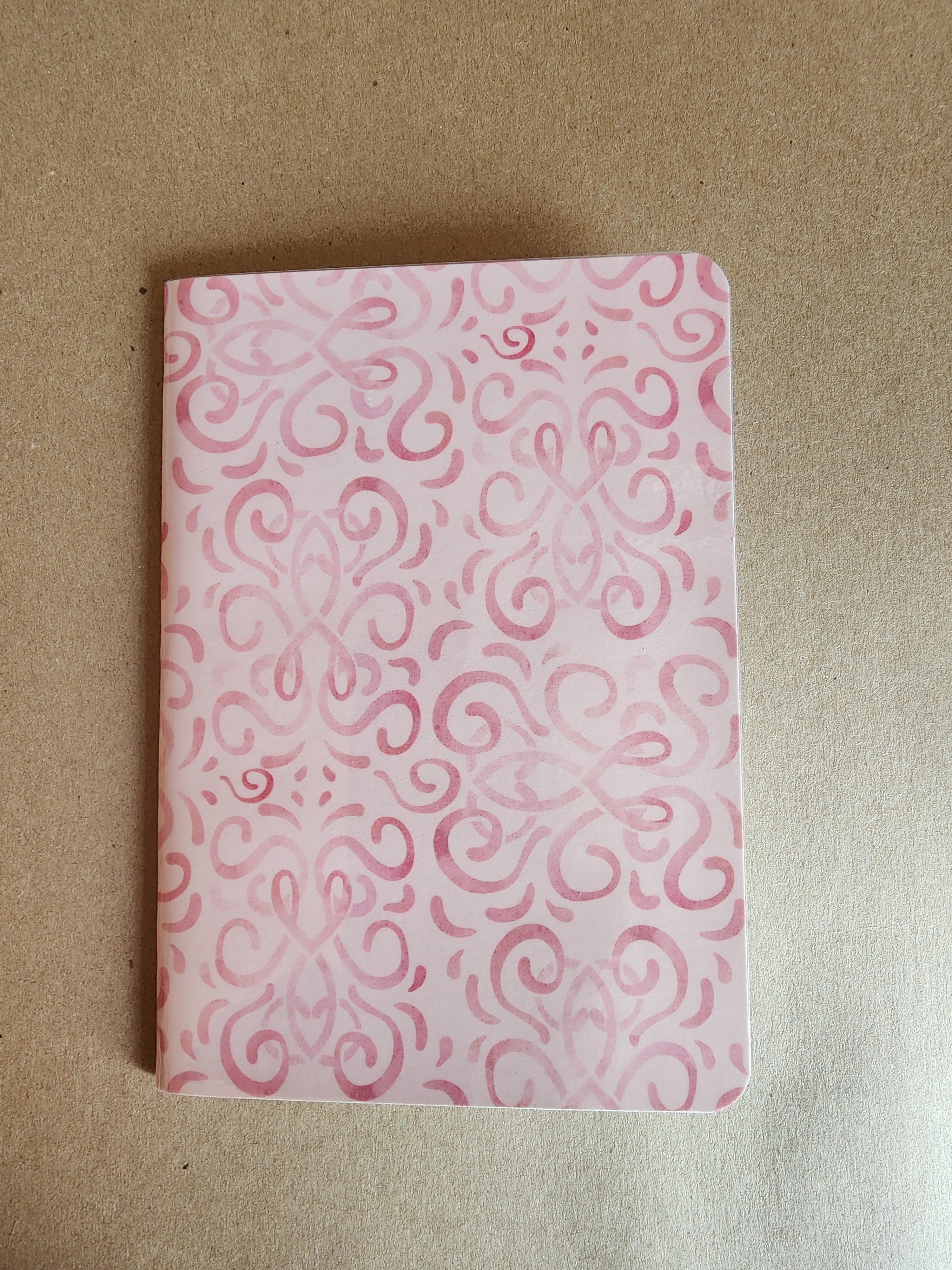 5x7 Softcover Journal Pink Swirls