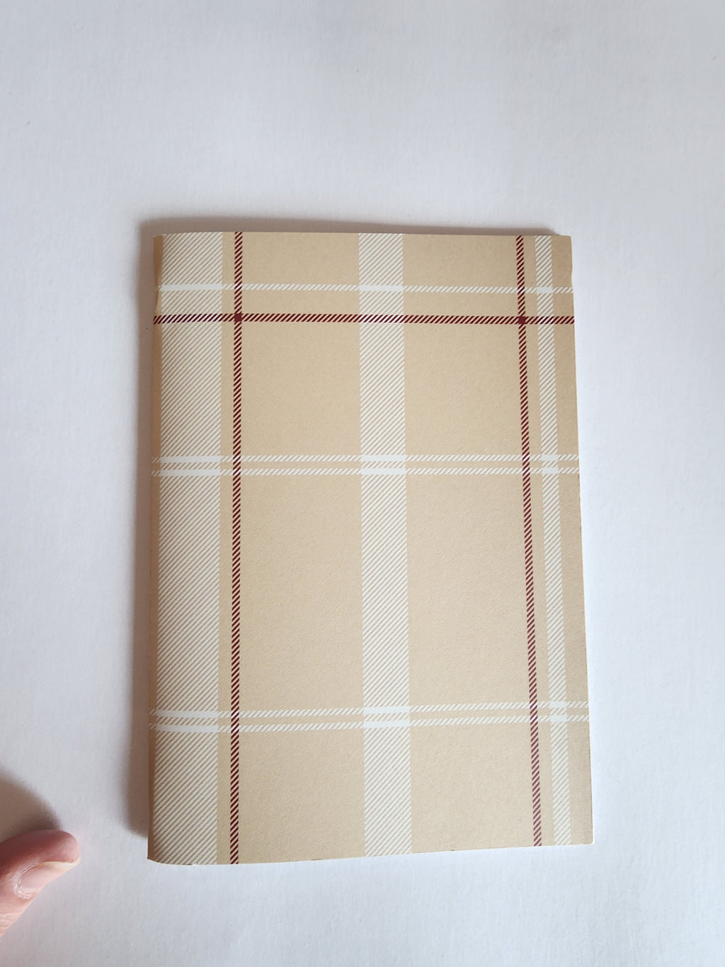 5x7 Softcover Journal Baige Plaid