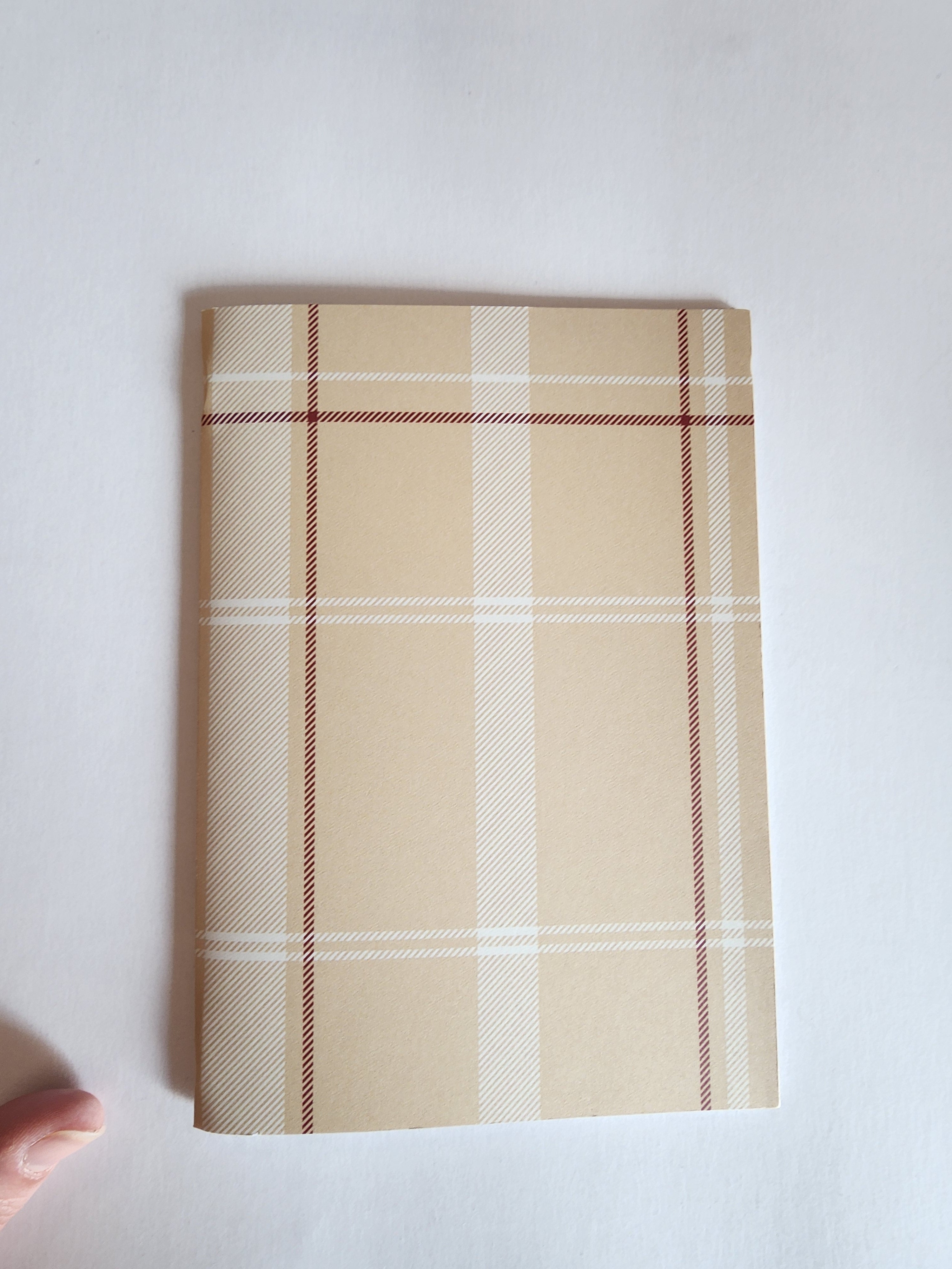 5x7 Softcover Journal Baige Plaid