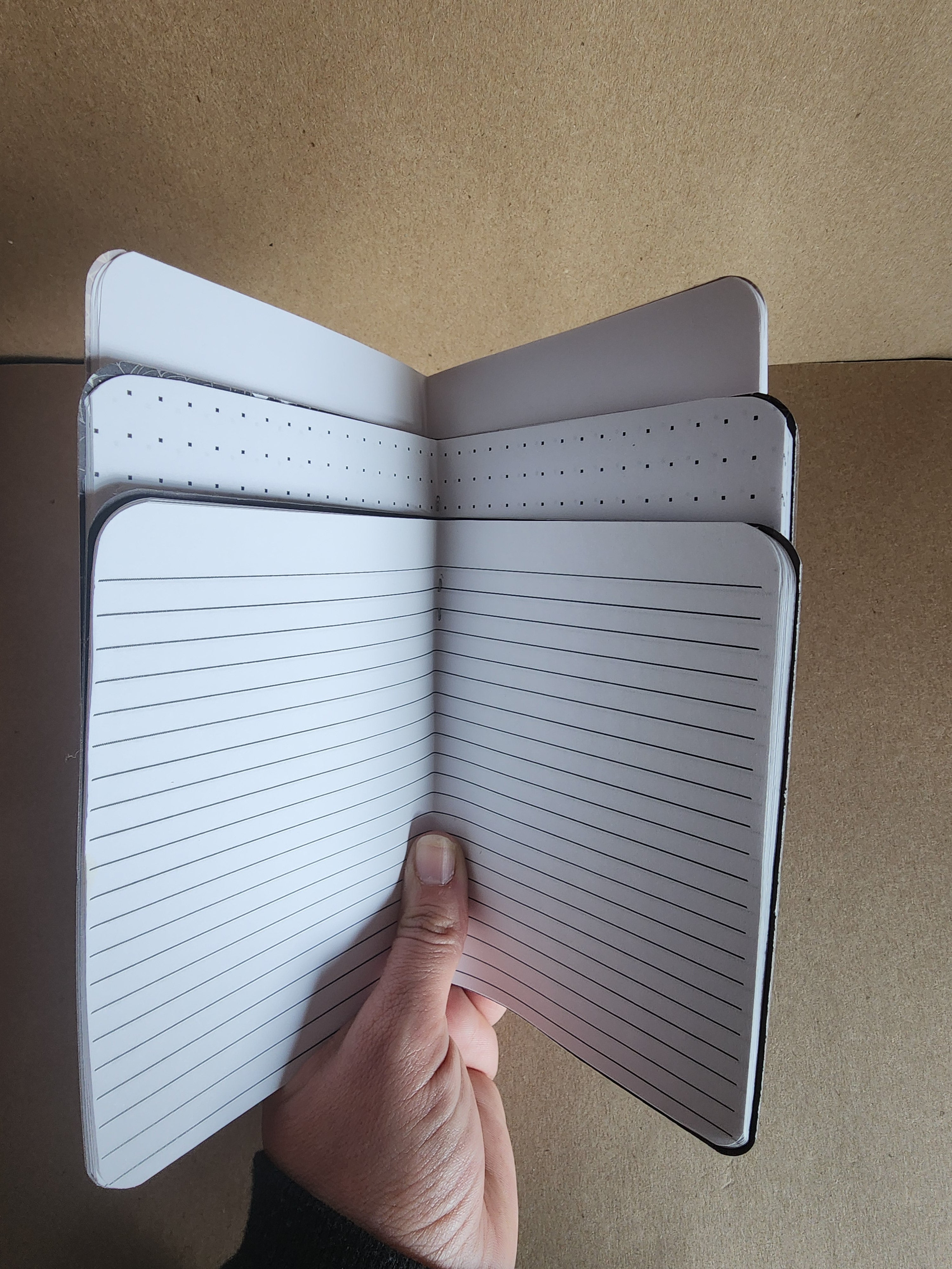 Set of 3 5x7 Softcover Notebooks Hedgehog, Orange and Green