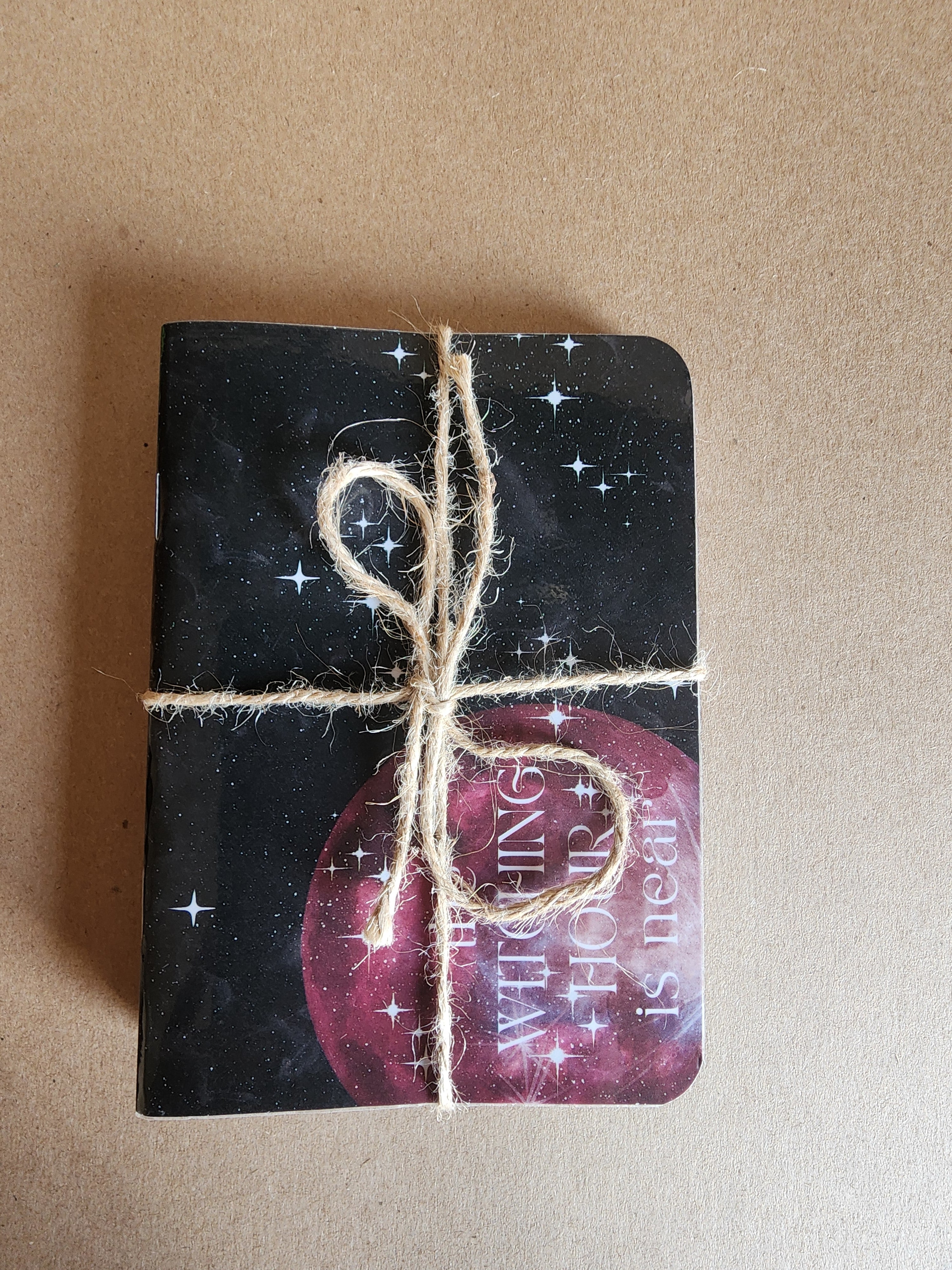 Set of 3 4x5 Softcover Notebooks Witchy Red Moon,Black Moons, Red and Black Abstract