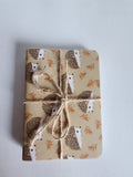 Set of 3 5x7 Softcover Notebooks Hedgehog, Orange and Green