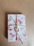 Set of 3 4x5 Softcover notebooks Pink Roses, Pink Vines, Pink Pumpkins